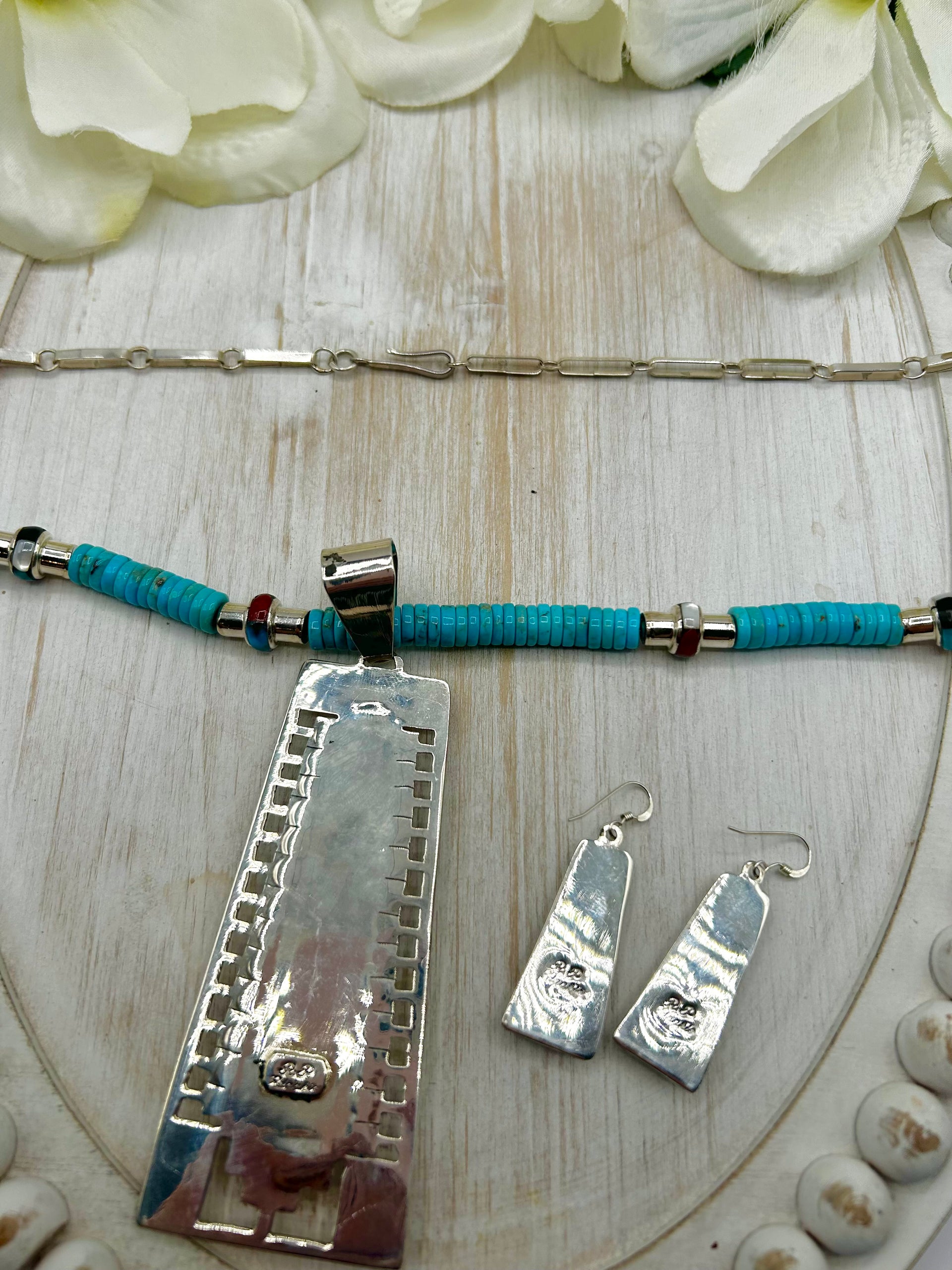 Patty Elaakie Multi Stone & Sterling Silver Necklace Set