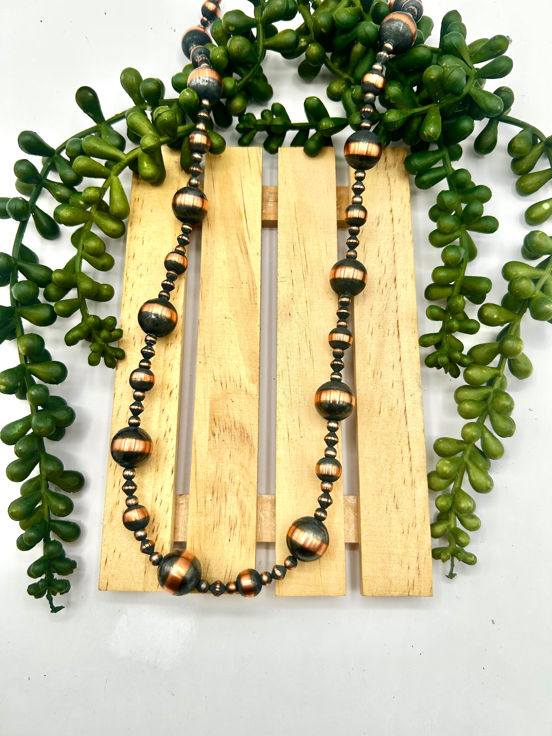 Navajo Made Strung Copper Necklace
