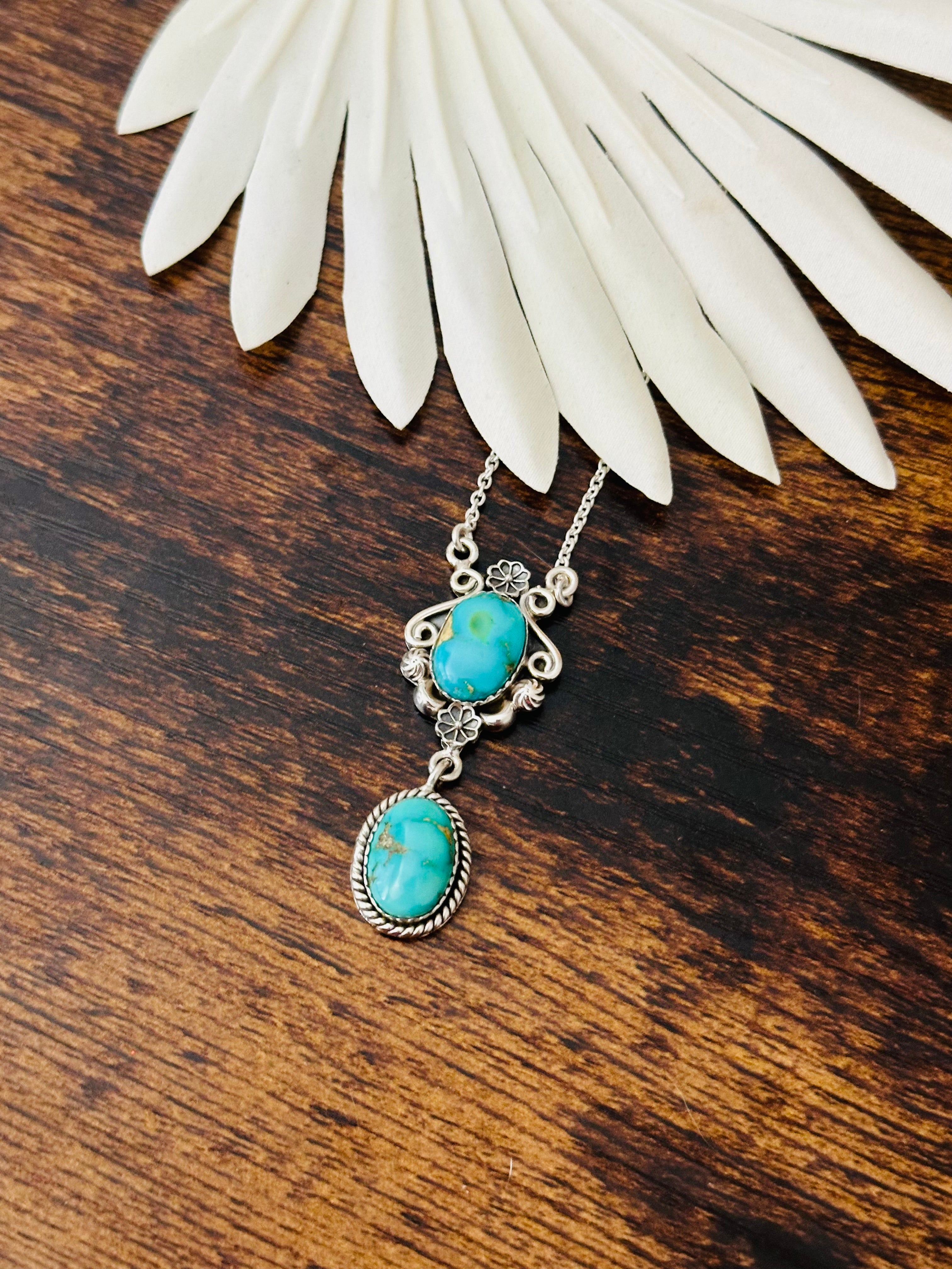 Southwest Made Sonoran Mountain Turquoise & Sterling Silver Necklace