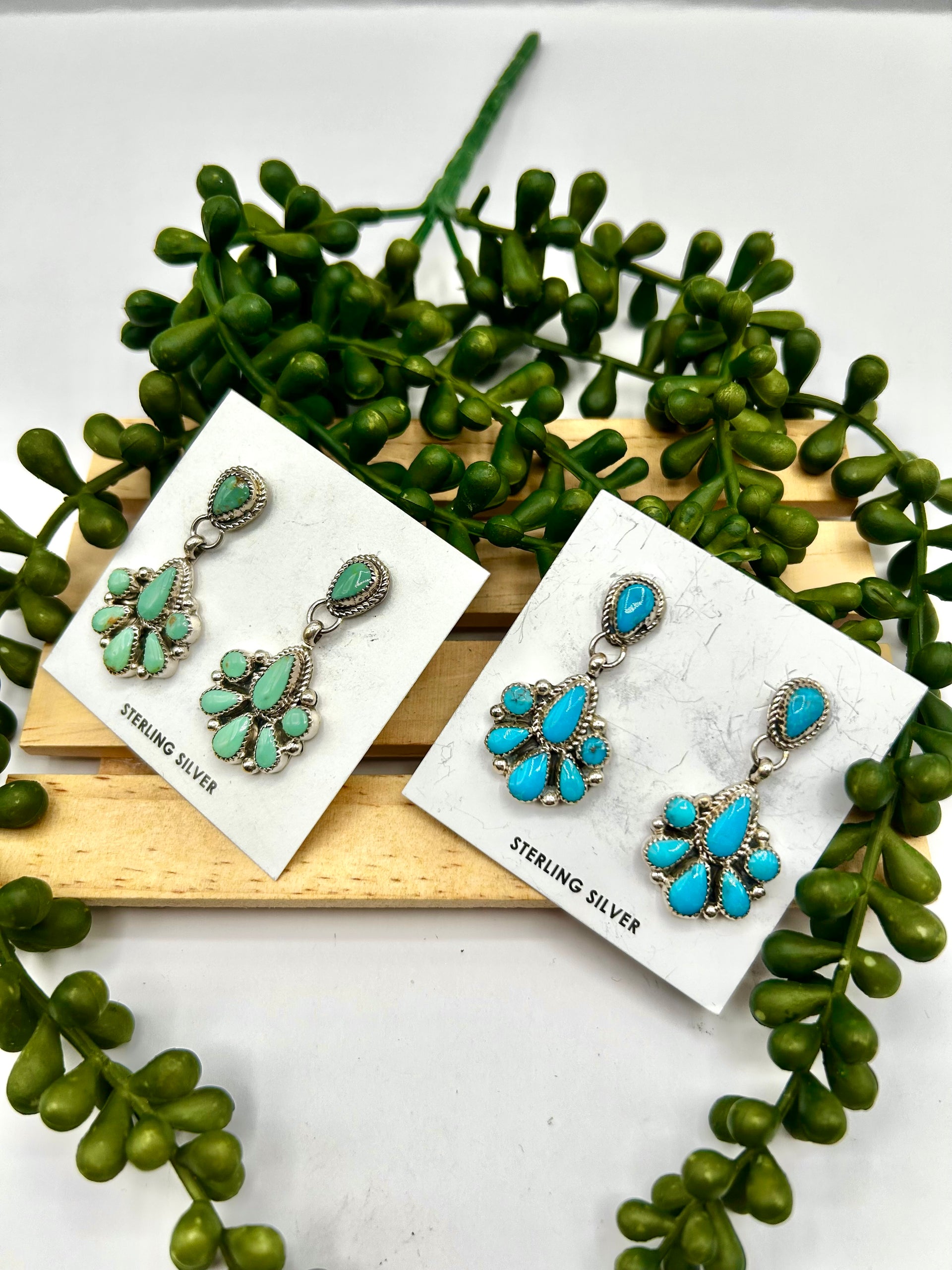 Alicia Wilson Kingman Turquoise & Sterling Silver Post Earrings