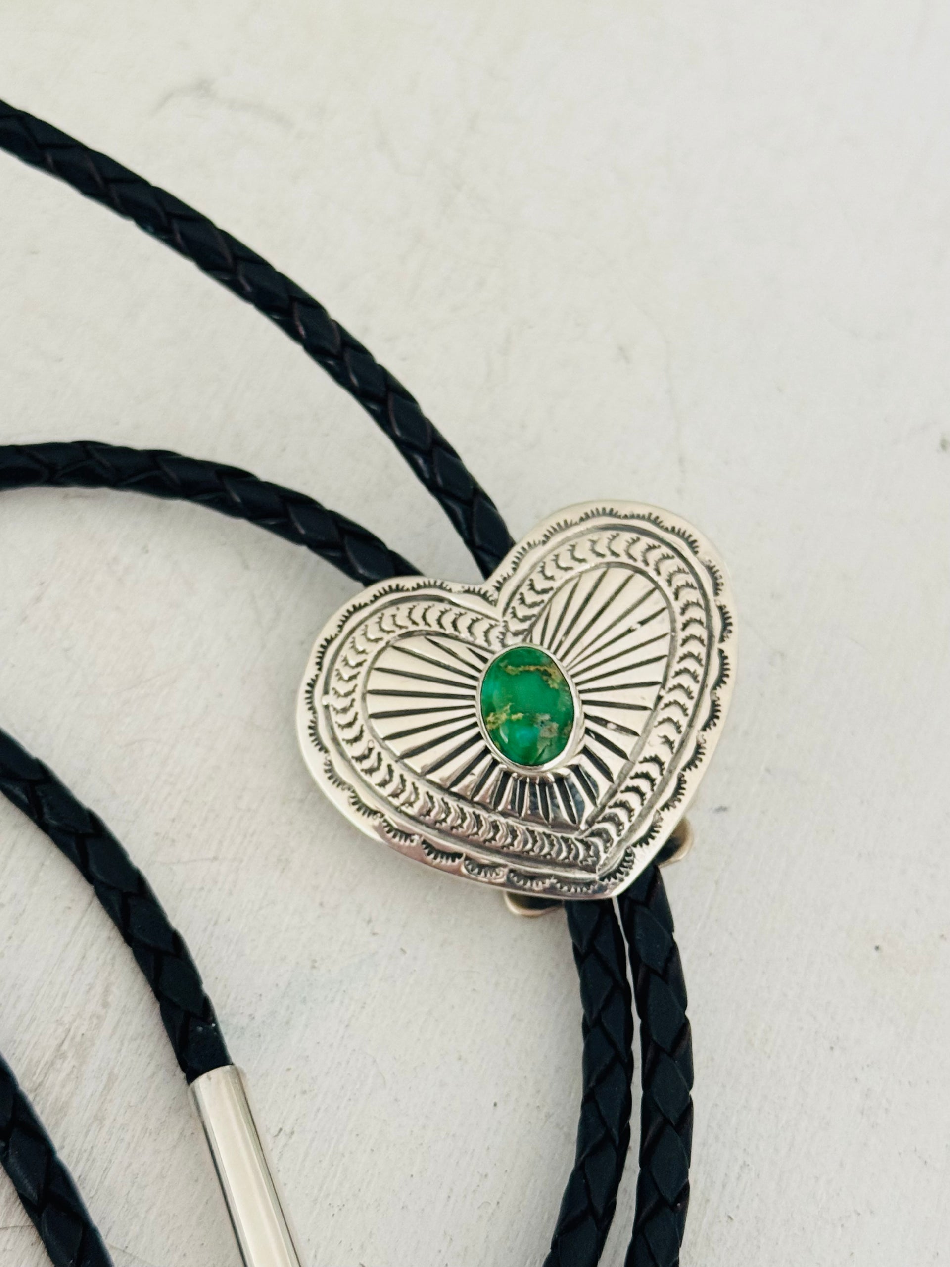 Jereme Delgarito Sonoran Gold Turquoise & Sterling Silver Bolo Tie