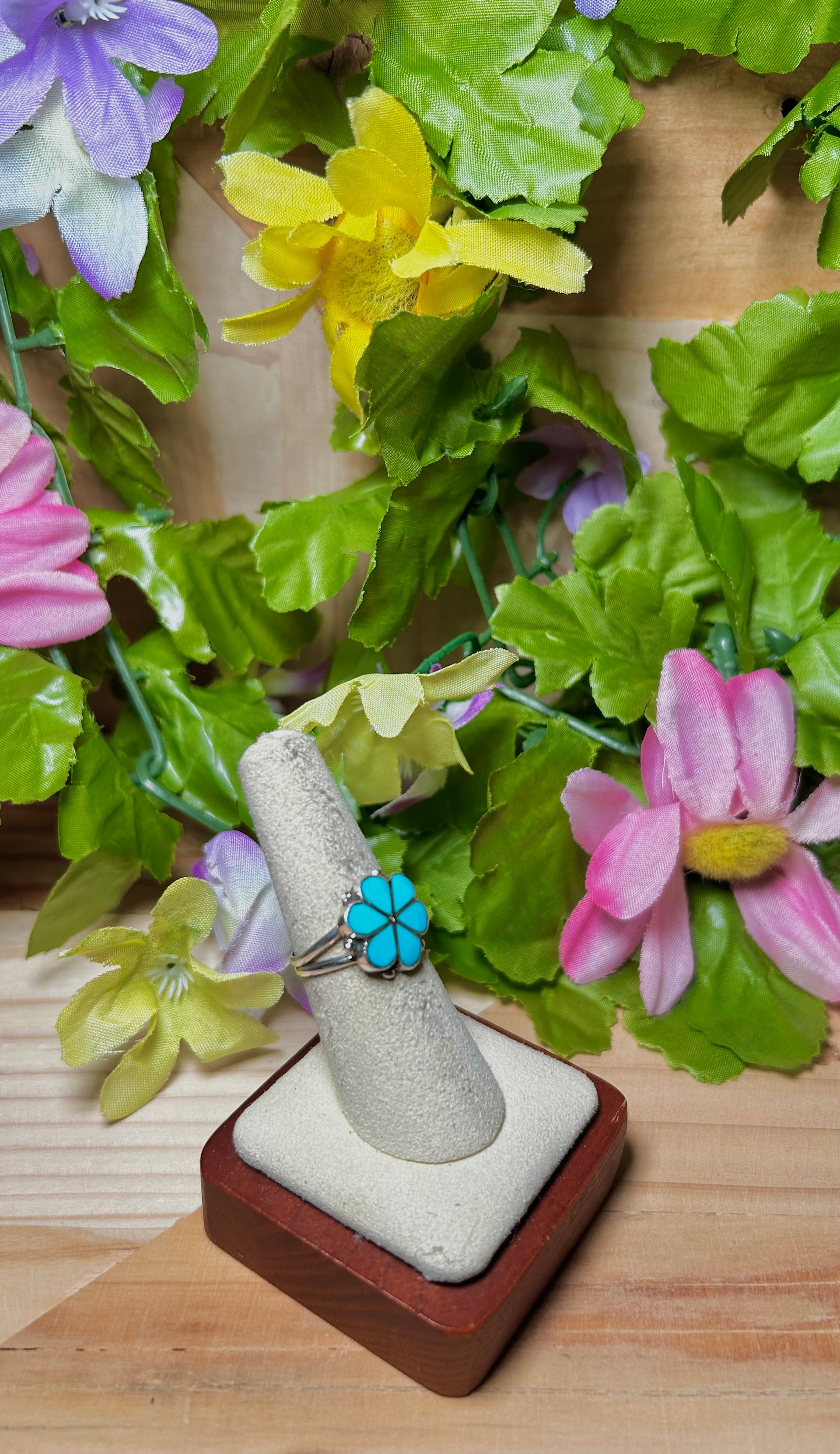 Zuni Made Kingman Turquoise & Sterling Silver Ring