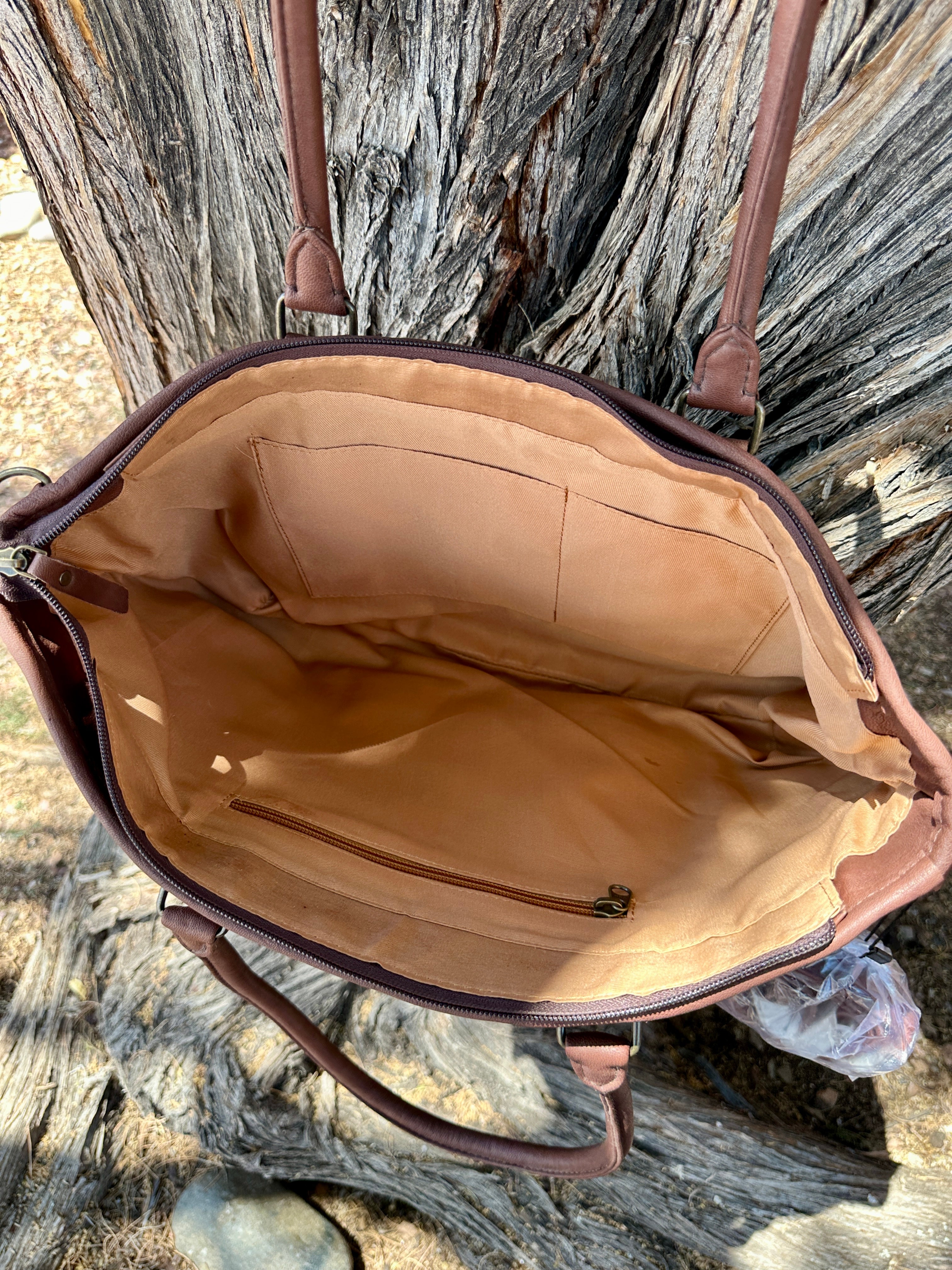 Genuine Tooled Leather & Cowhide Purse