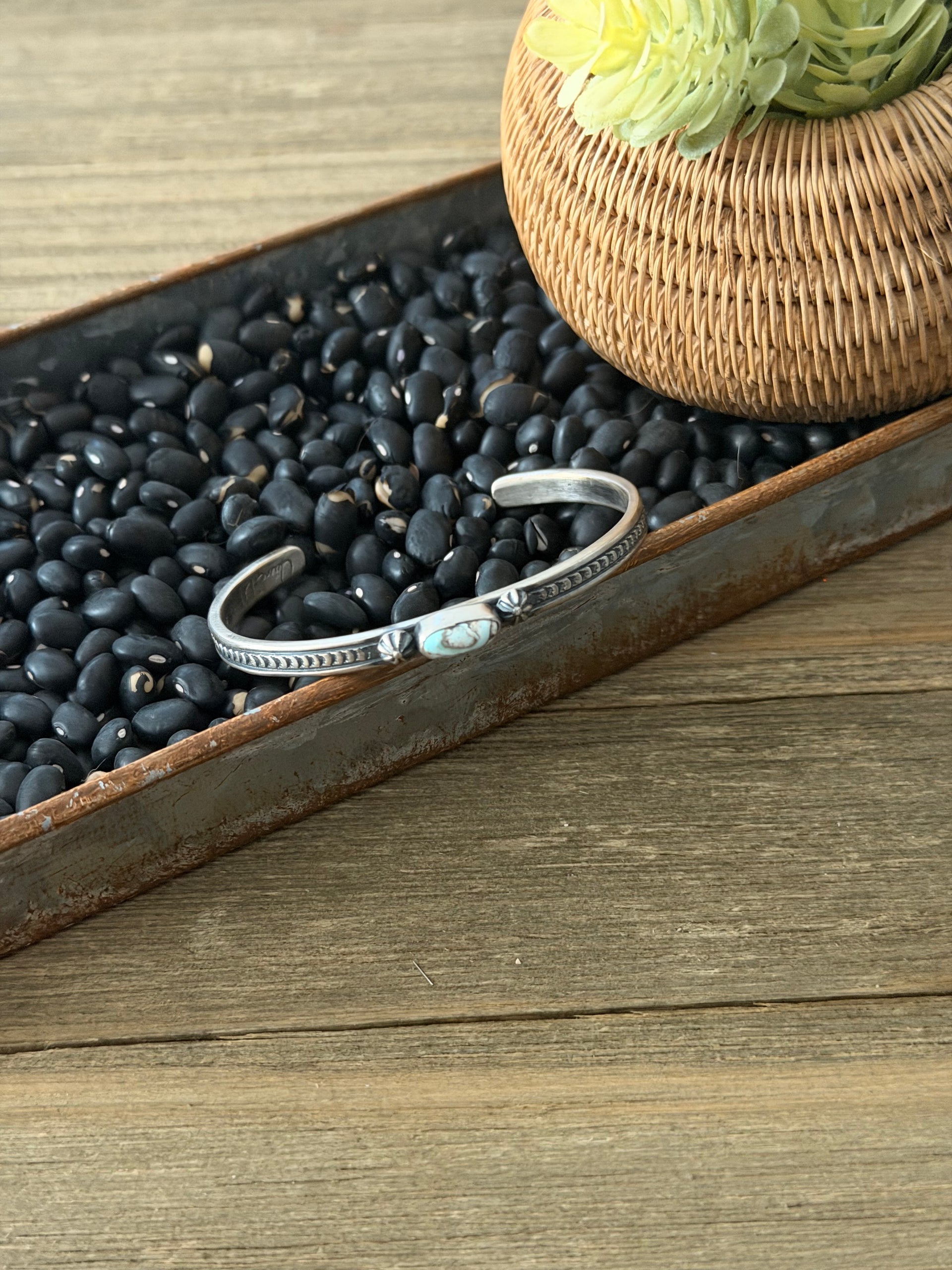 Jereme Delgarito Dry Creek Turquoise & Sterling Silver Cuff Bracelet