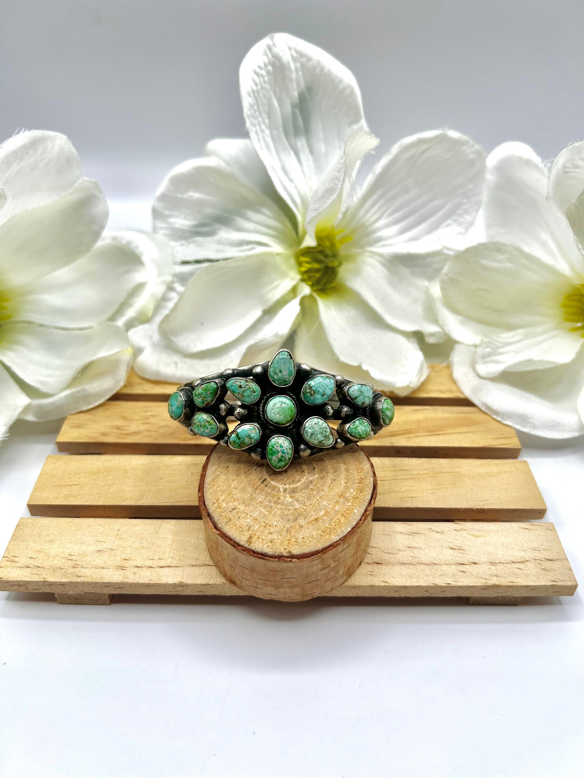 Bobby Johnson Sonoran Gold Turquoise & Sterling Silver Cuff Bracelet