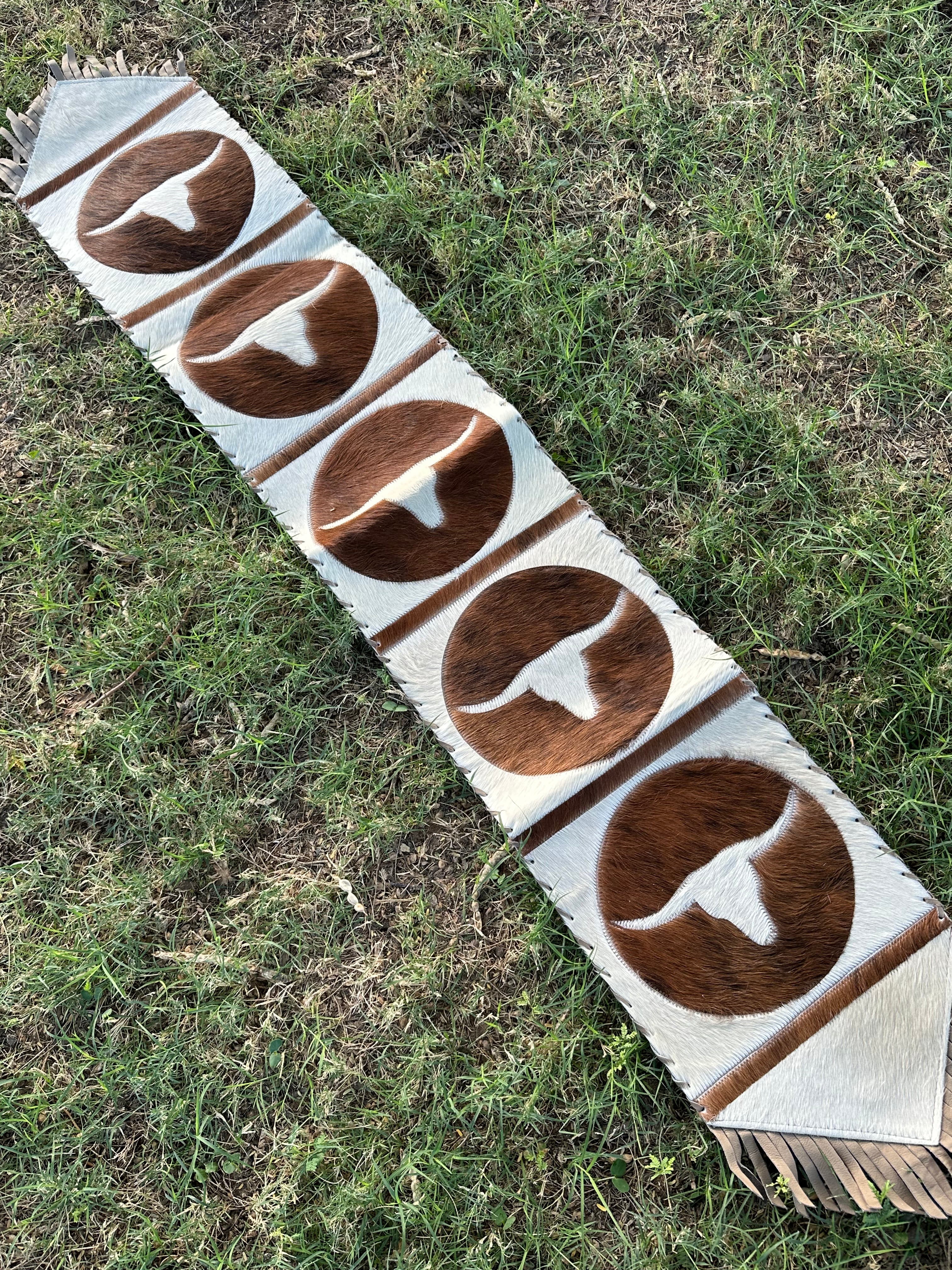 Genuine Leather Cowhide Table Runner