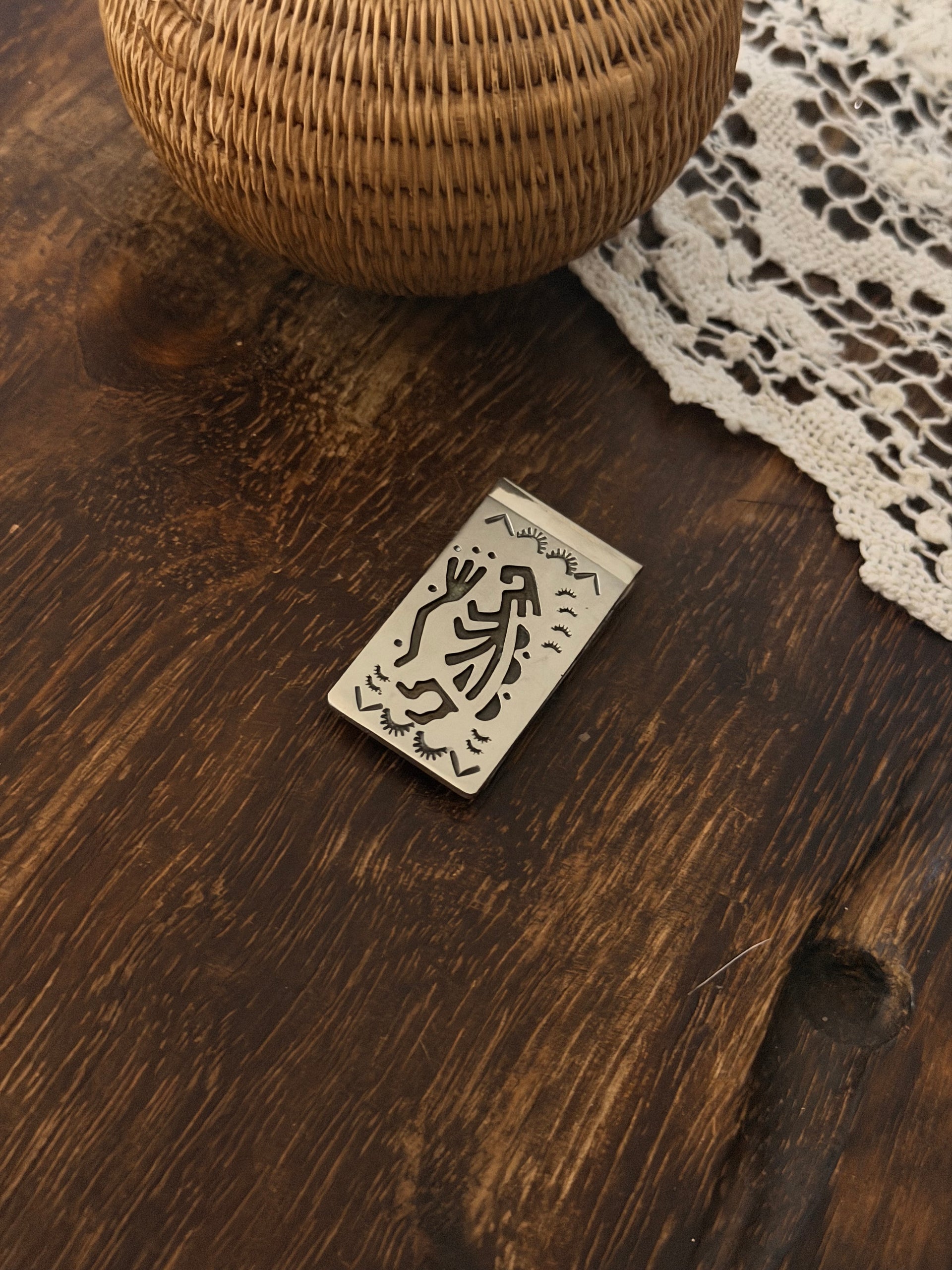 Navajo Made Sterling Silver Money Clip