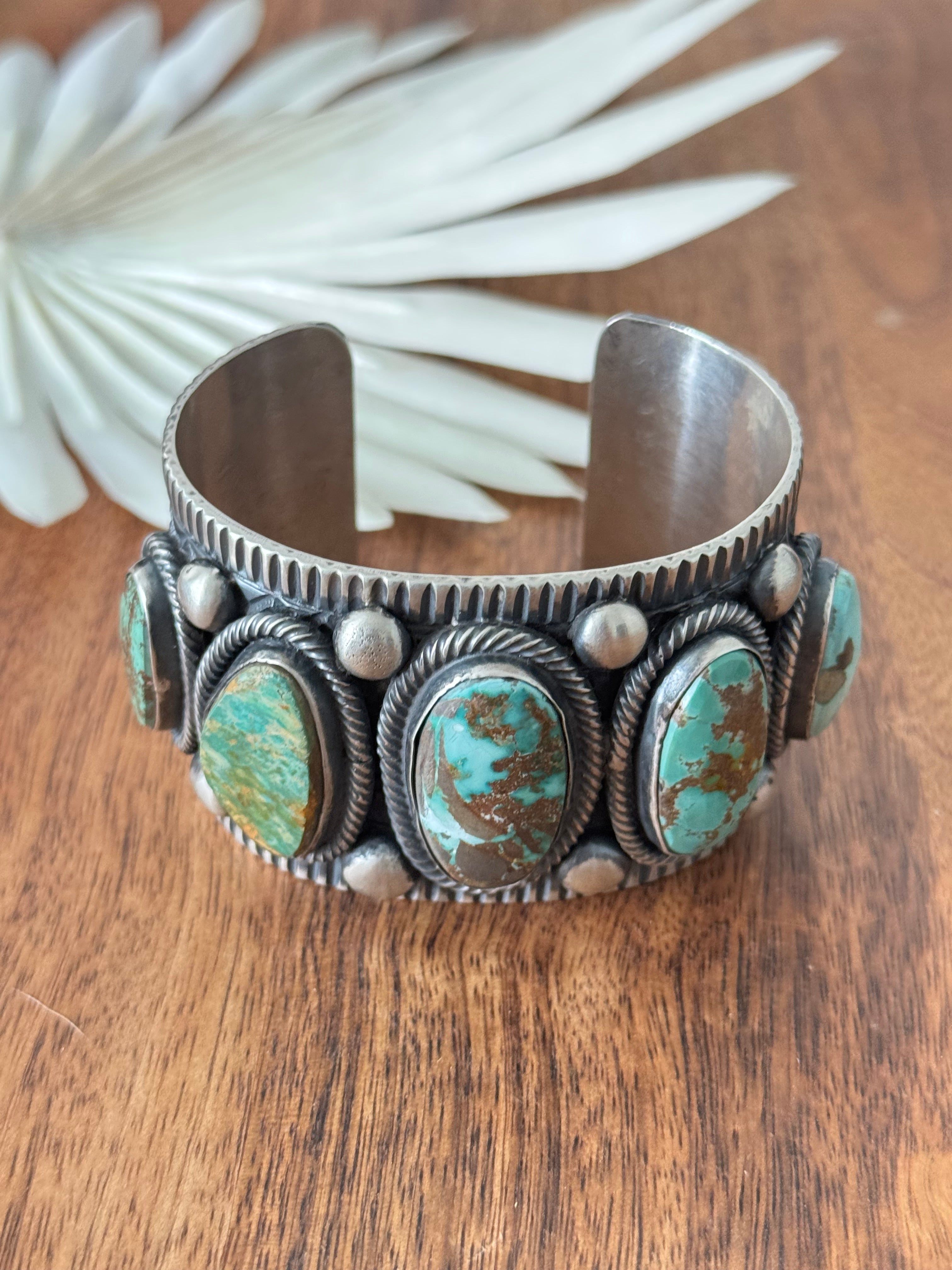 Tillie John Royston Turquoise and Sterling Silver Cuff Bracelet