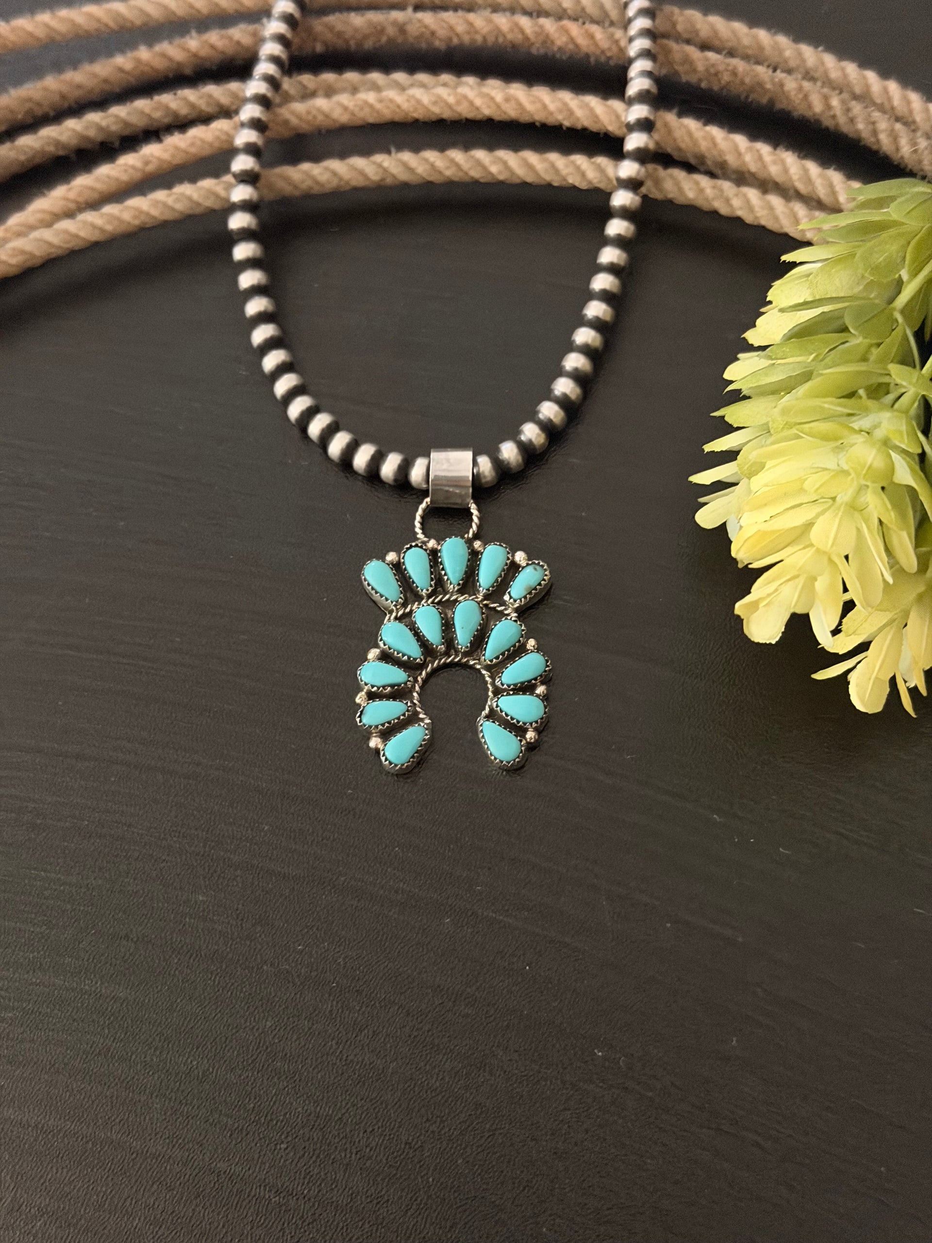 Jameson Williams Kingman Turquoise & Sterling Silver Cluster Petite Pendant