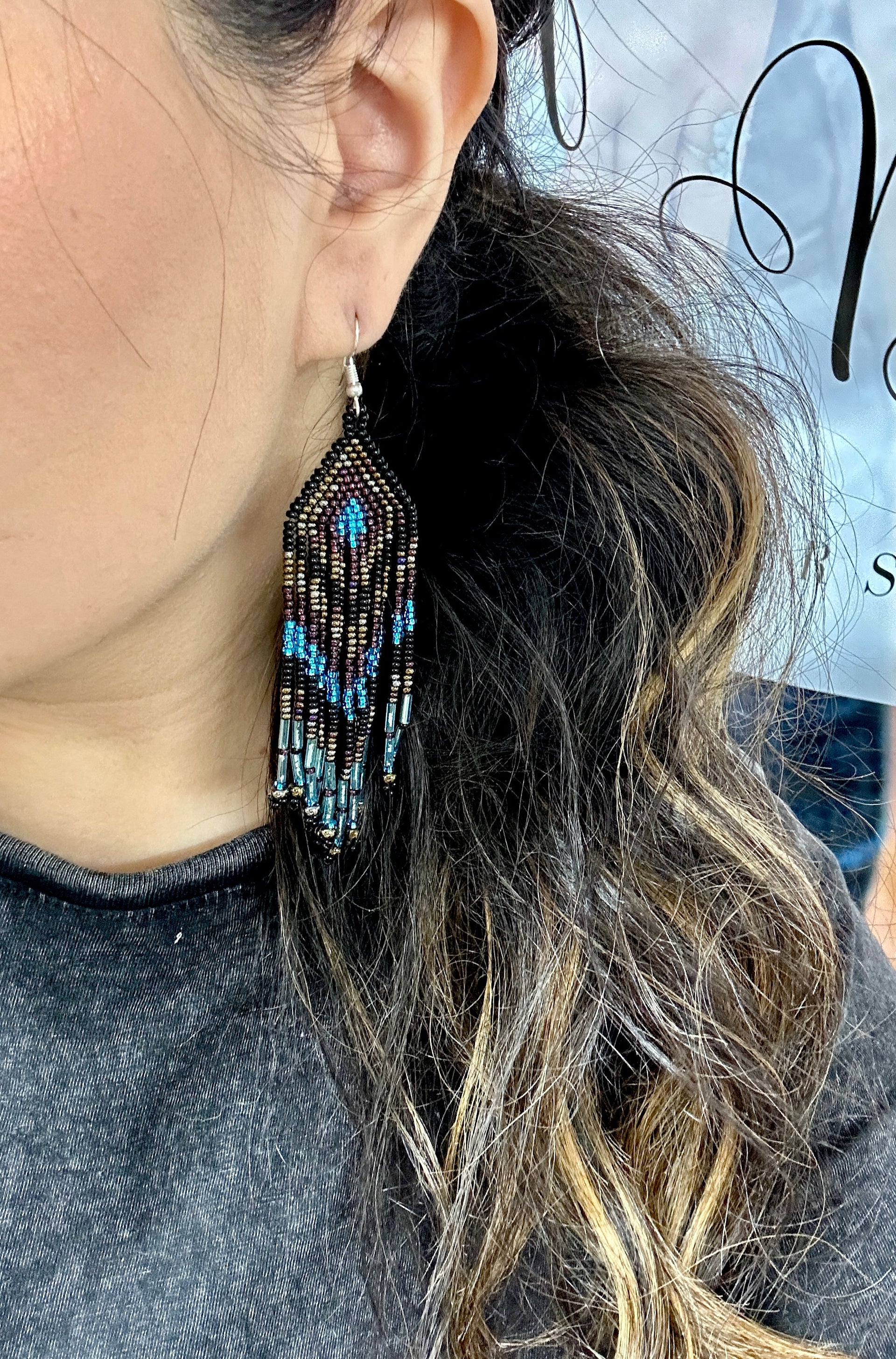 Southwest Handmade Beaded Dangle Earrings