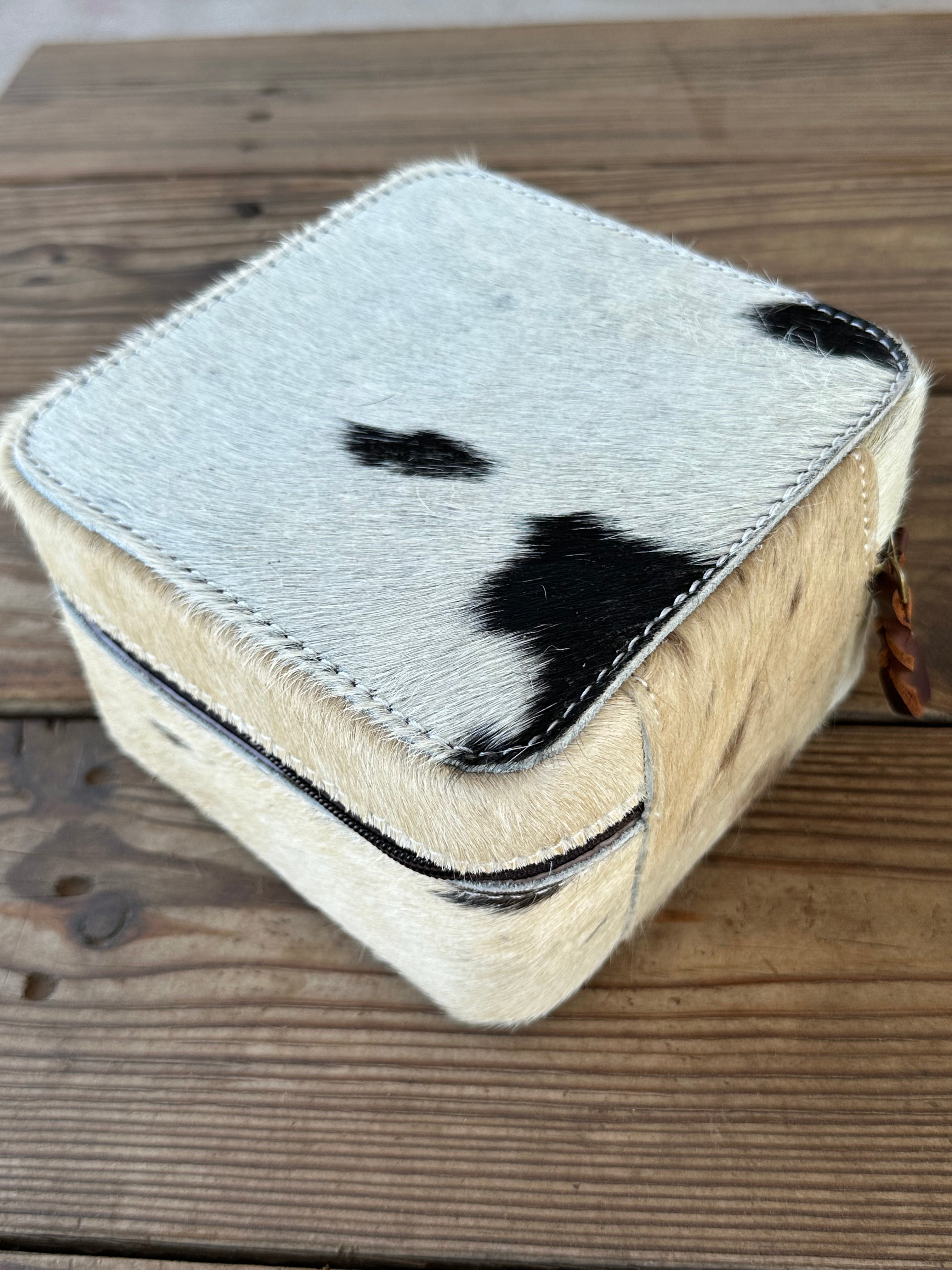 Genuine Leather Cowhide Jewelry Box