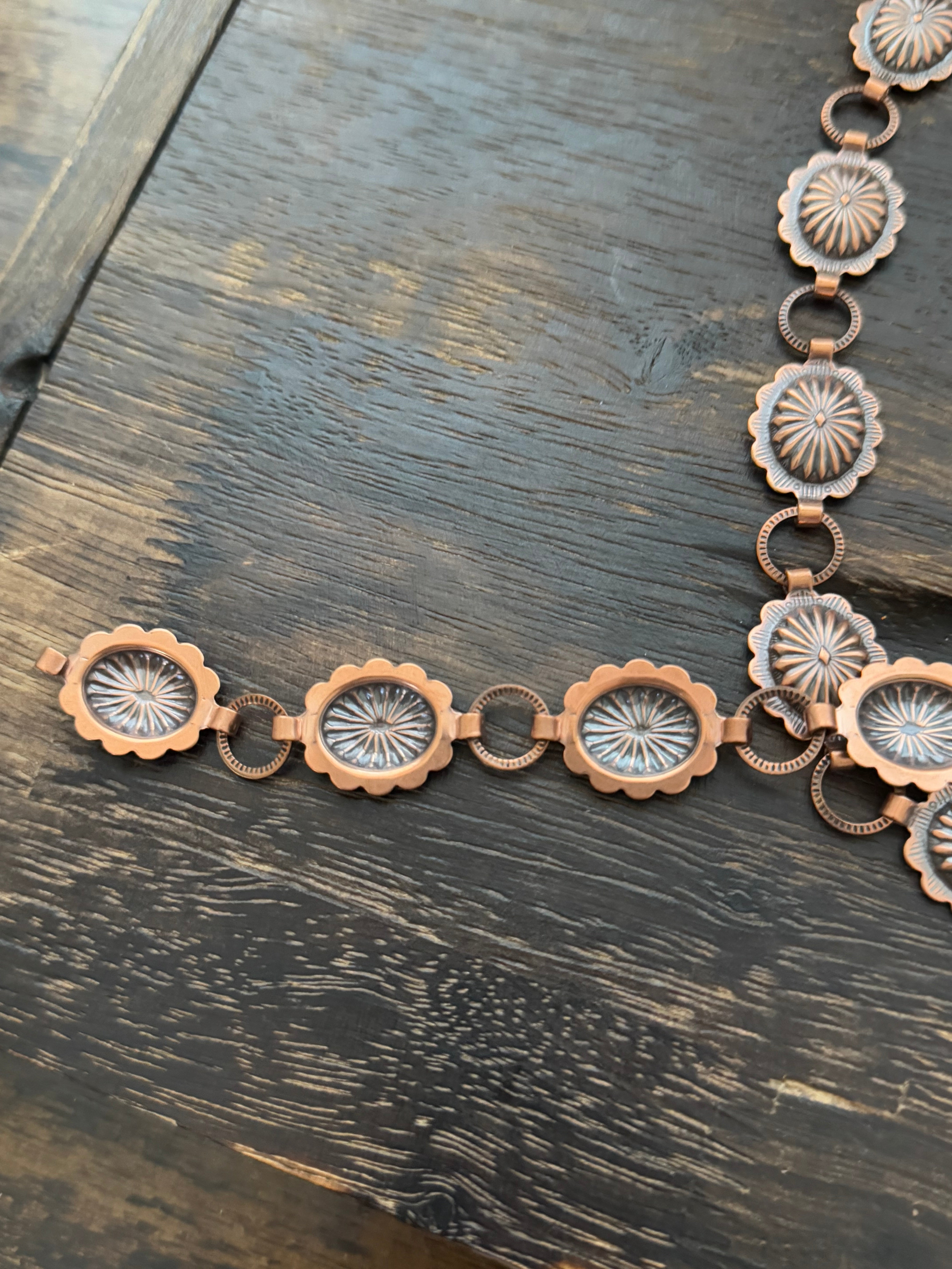 Navajo Made Copper Concho Belt