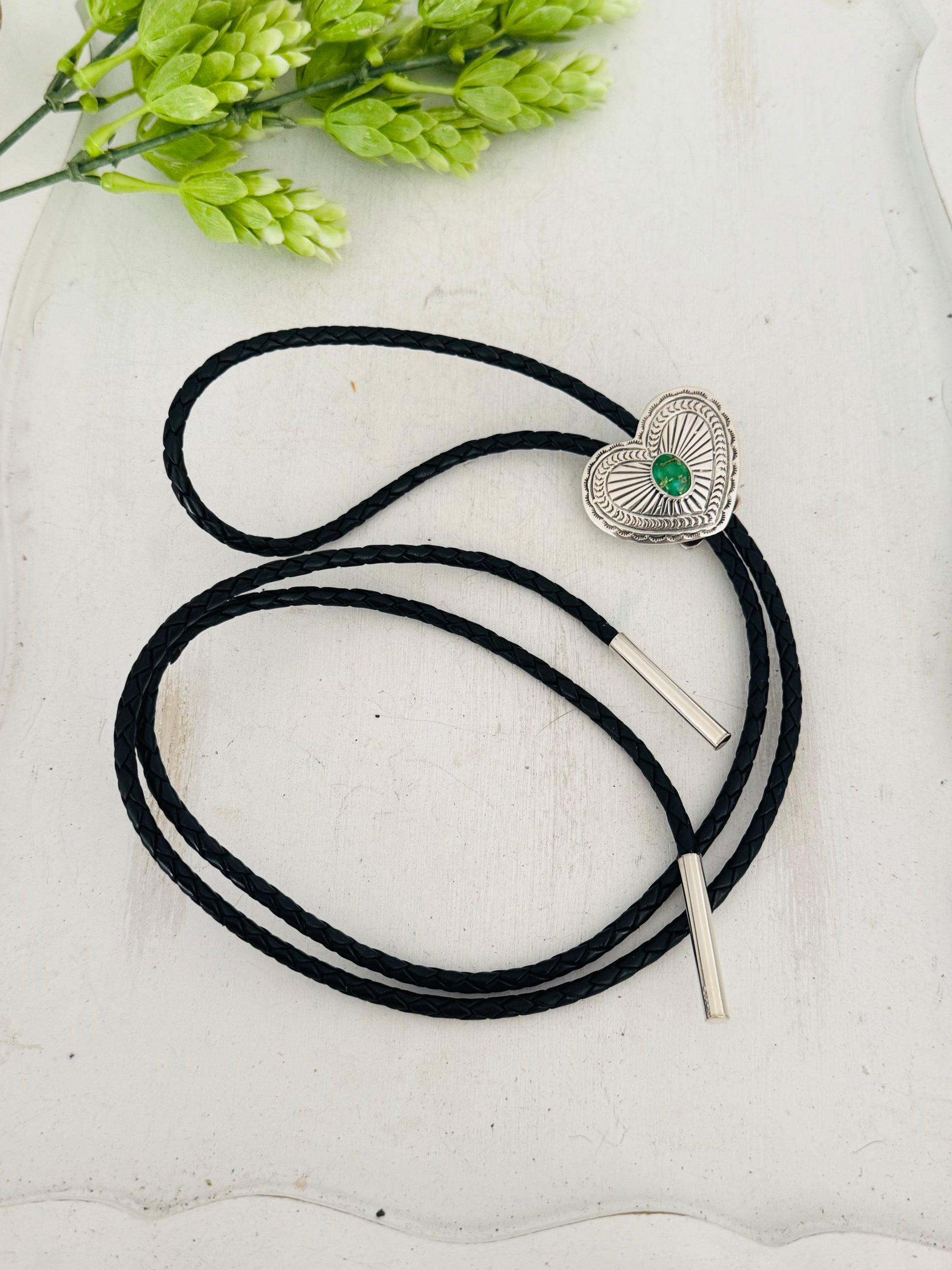 Jereme Delgarito Sonoran Gold Turquoise & Sterling Silver Bolo Tie