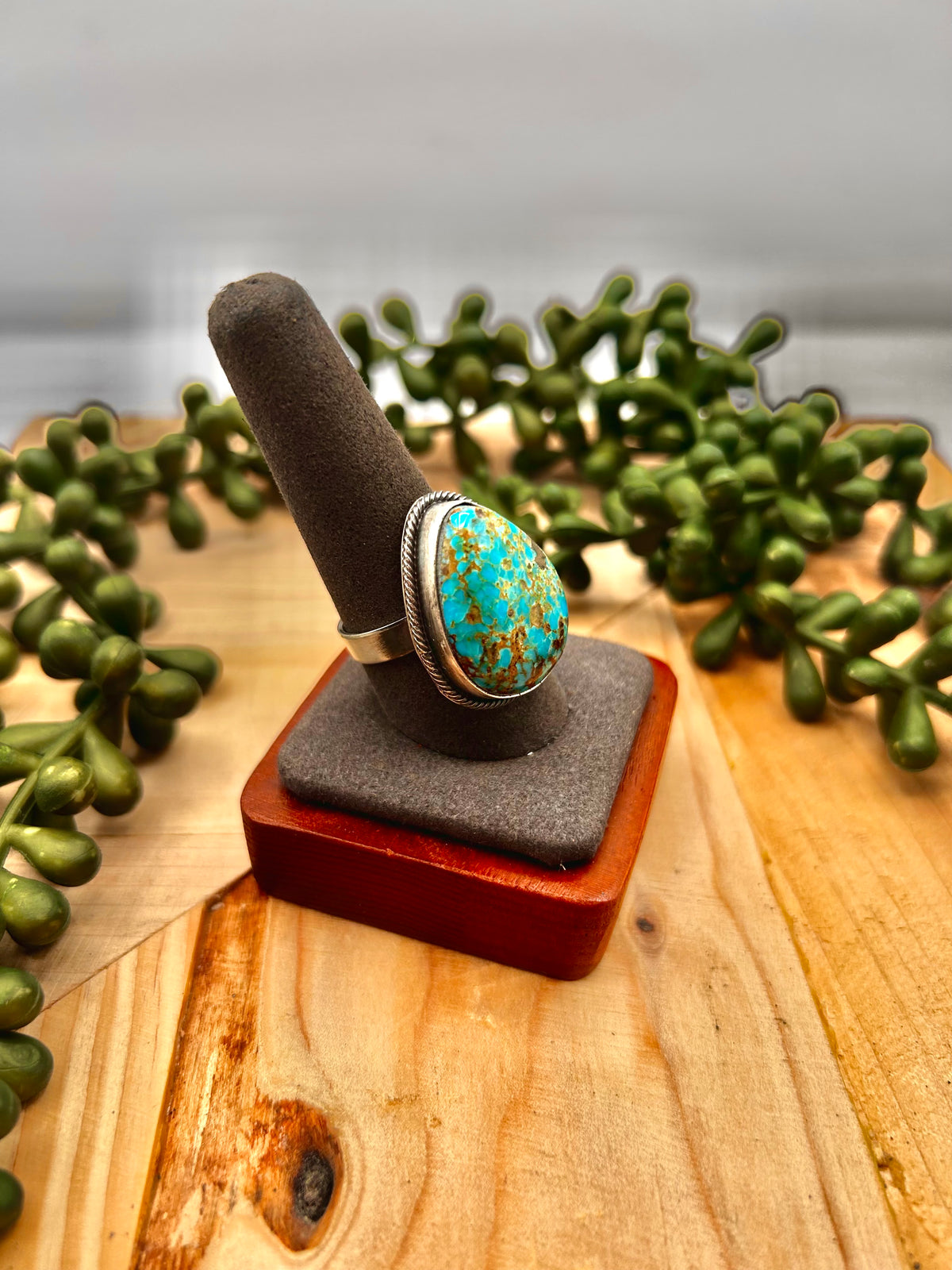 Scott Skeets Royston Turquoise  & Sterling Silver Adjustable Ring