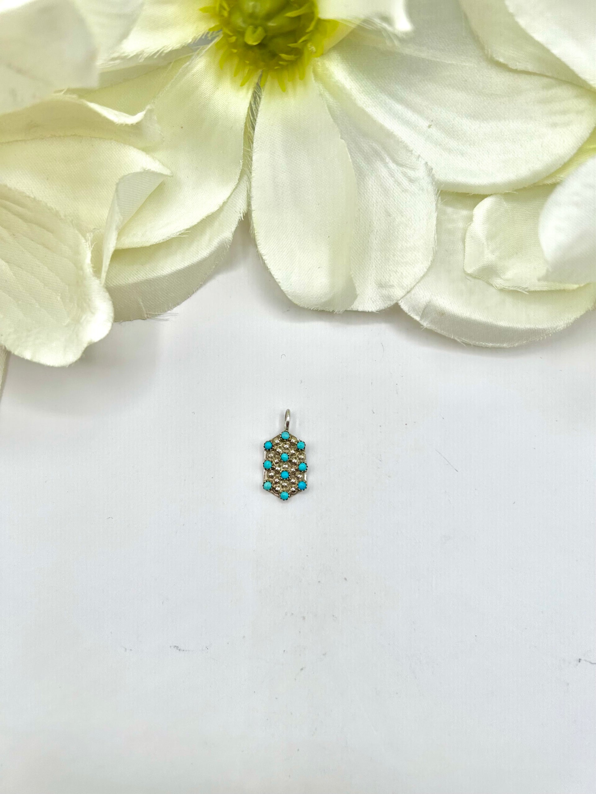 Zuni Made Kingman Turquoise & Sterling Silver Pendant