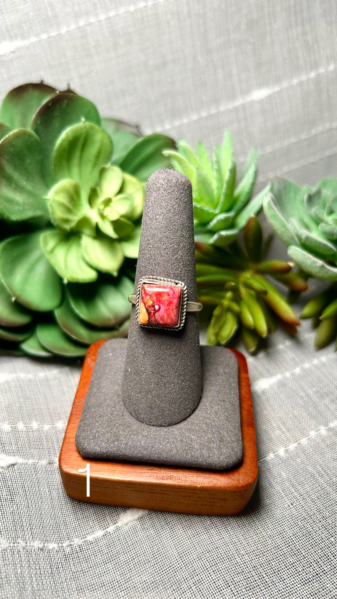 Navajo Made Mohave Turquoise & Sterling Silver Ring