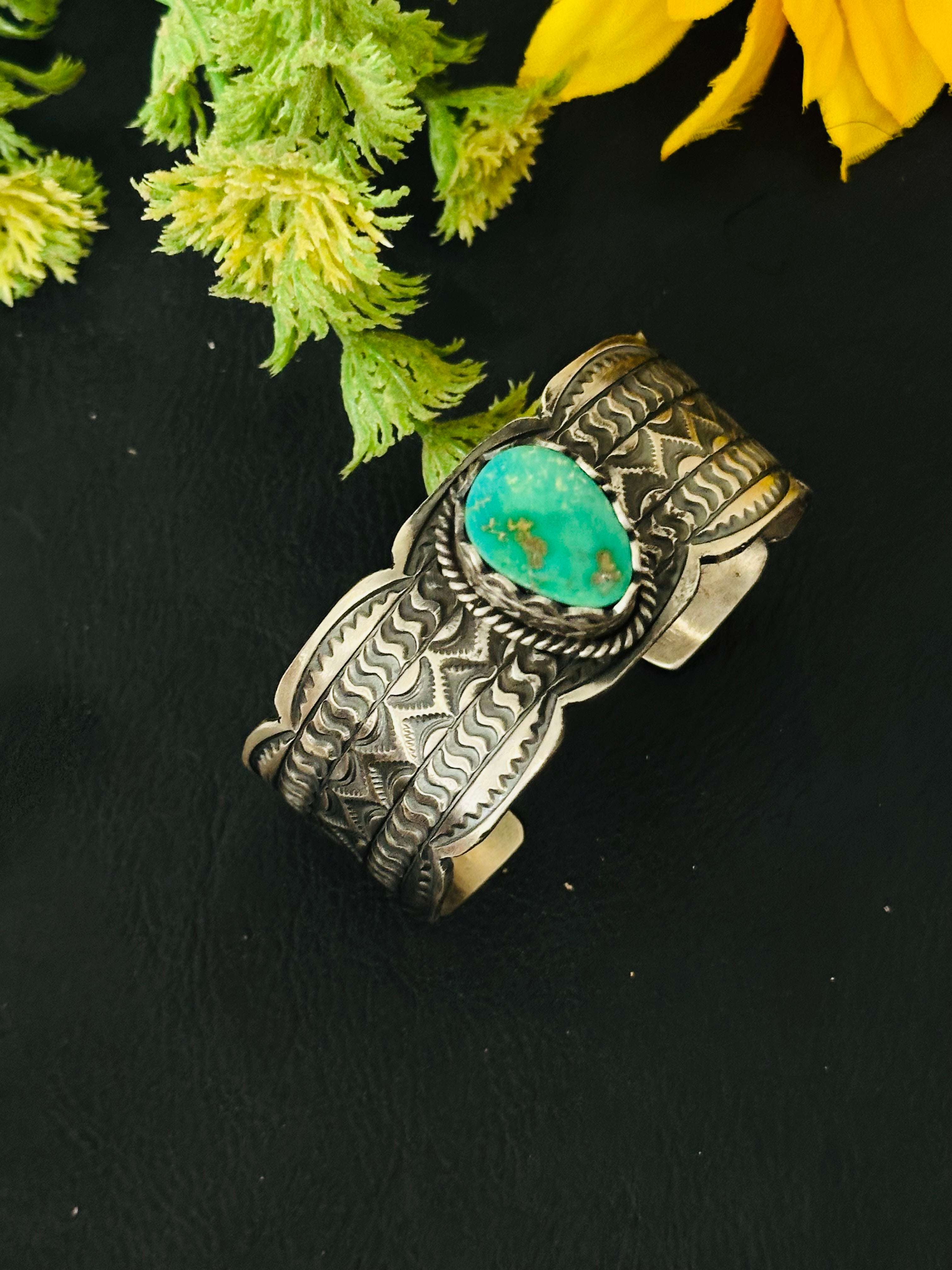 Tillie John Royston Turquoise and Sterling Silver Cuff Bracelet