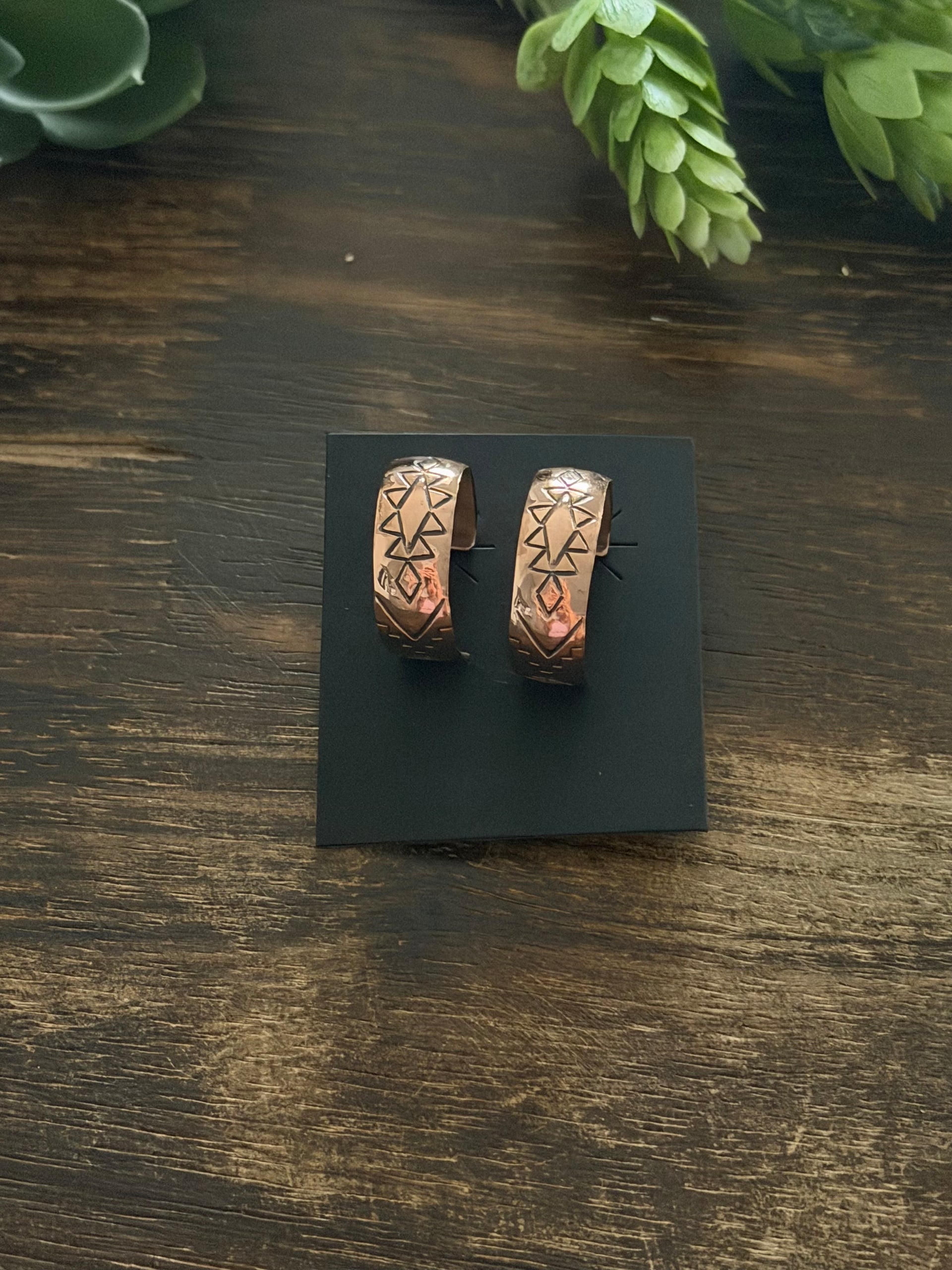 Felicia Antonia Copper Post Hoop Earrings