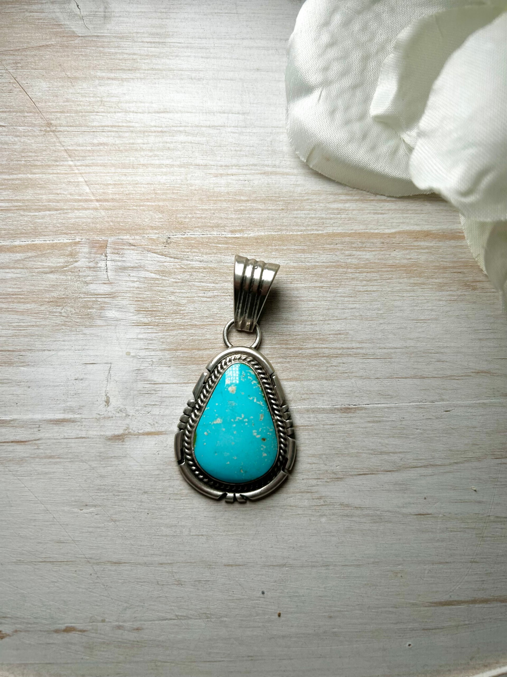 Jon McCray Sonoran Mountain Turquoise & Sterling Silver Pendant