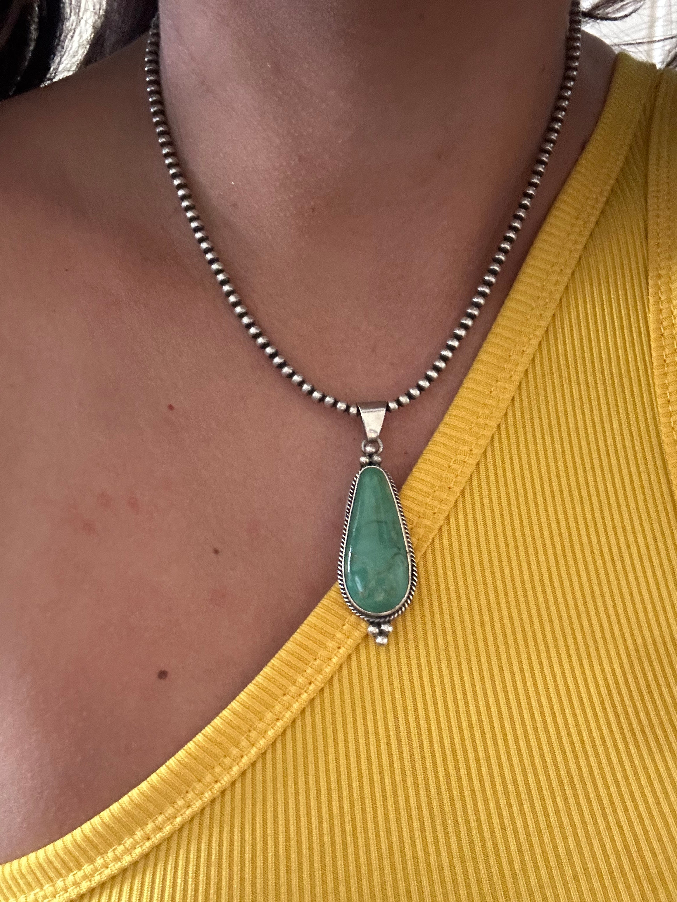 Freda Martinez Royston Turquoise & Sterling Silver Pendant