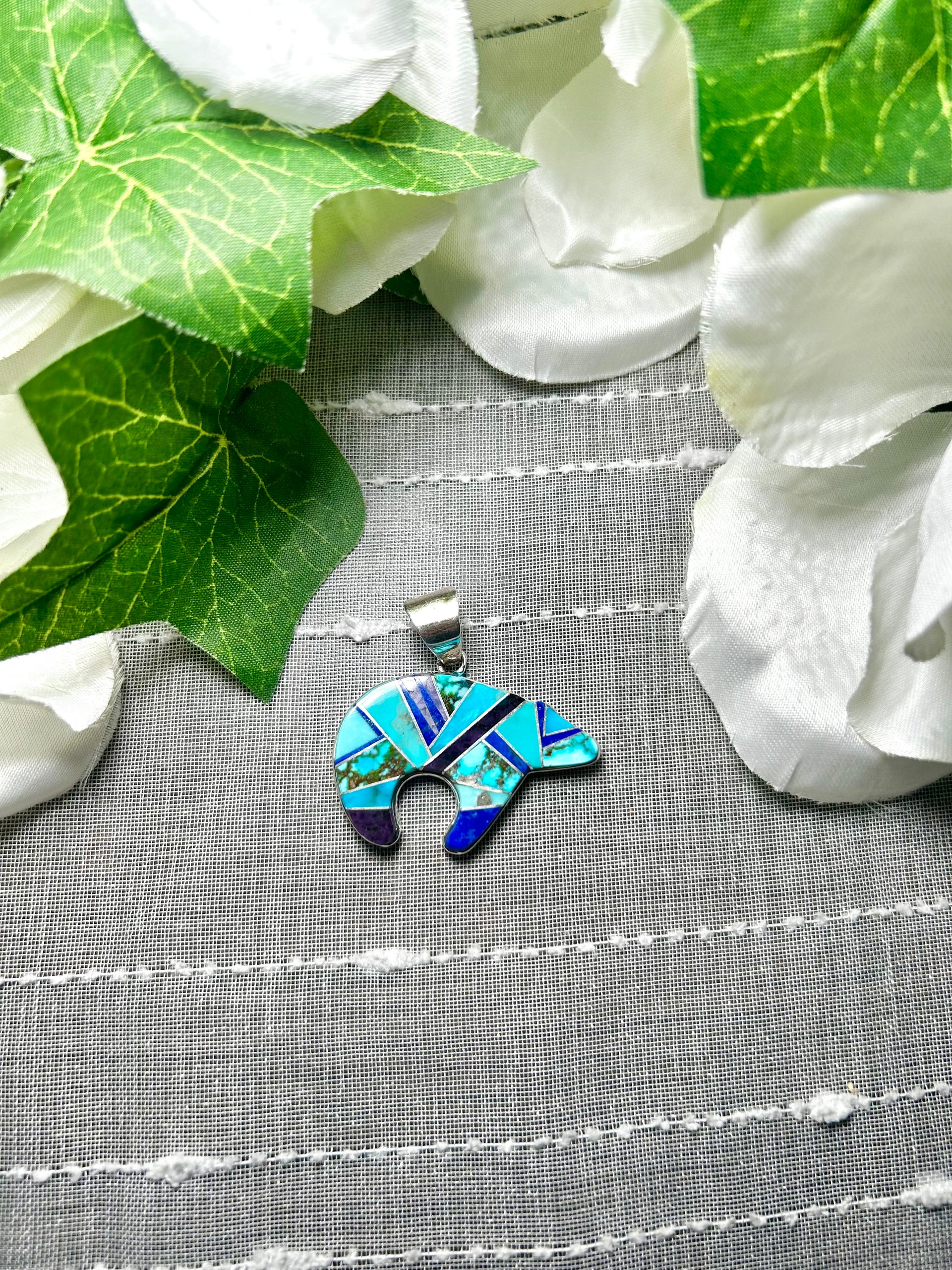 Evan Gline David Multi Stone & Sterling Silver Pendant