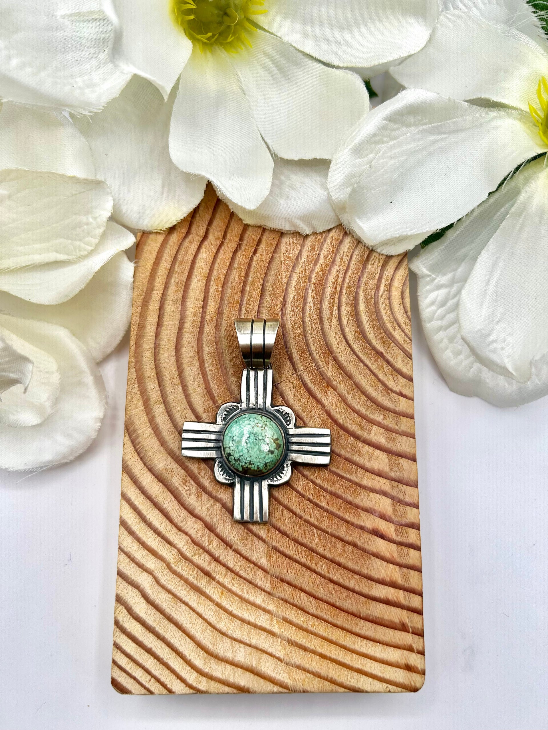 Chimney Butte New Lander Variscite & Sterling Silver Pendant