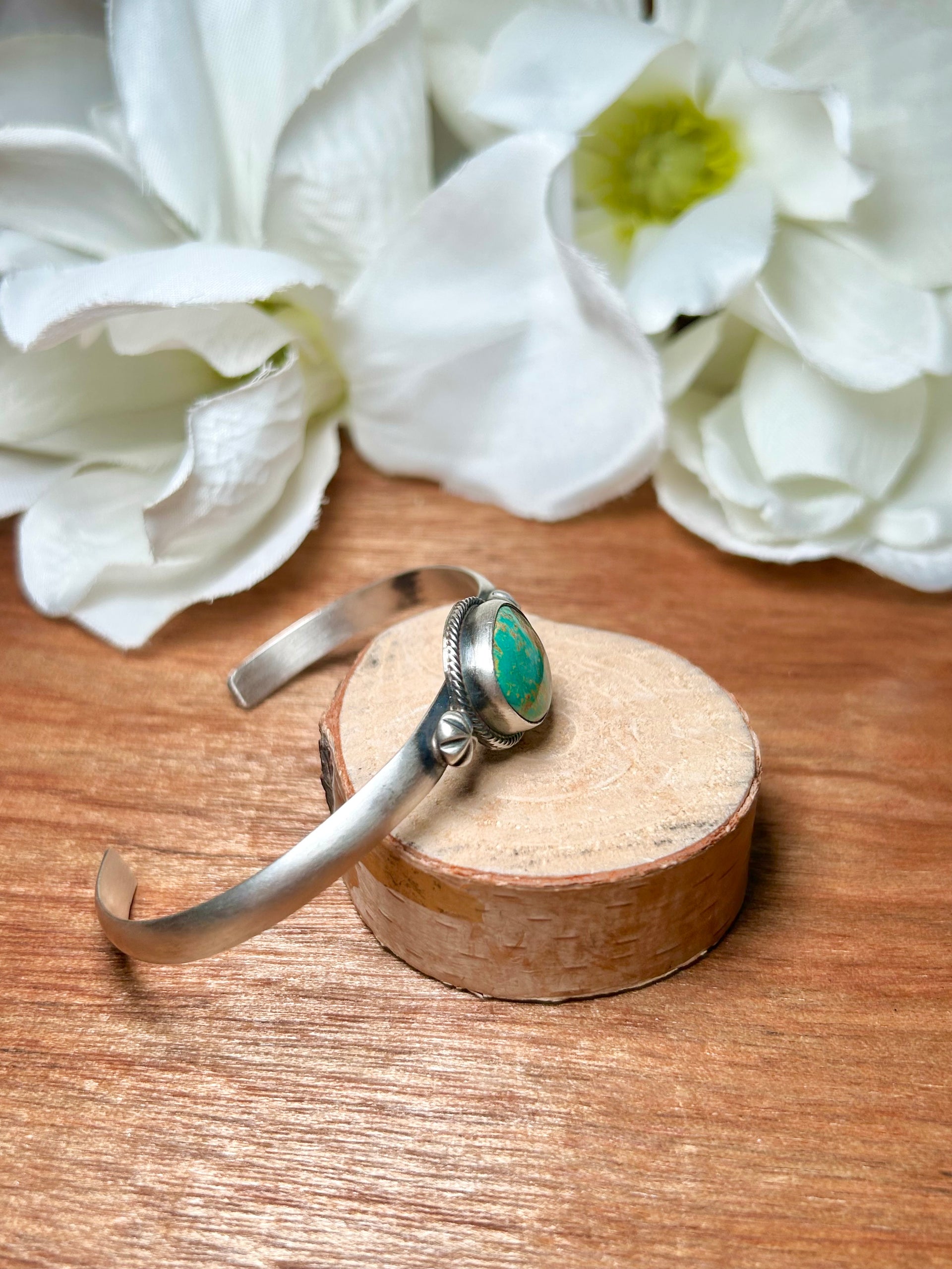 Antionette Largo Royston Turquoise & Sterling Silver Cuff Bracelet