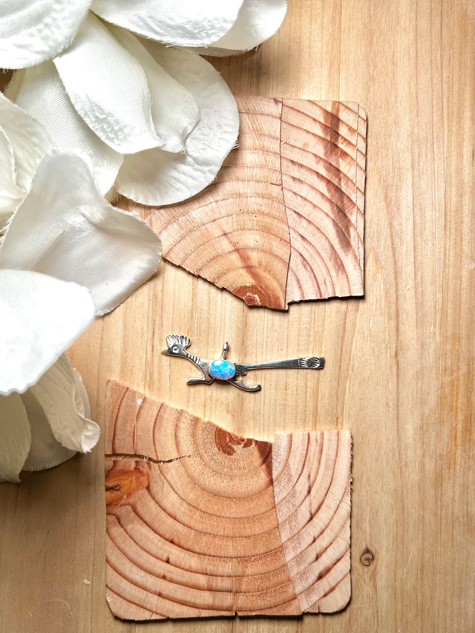 Navajo Made Opal & Sterling Silver Pendant