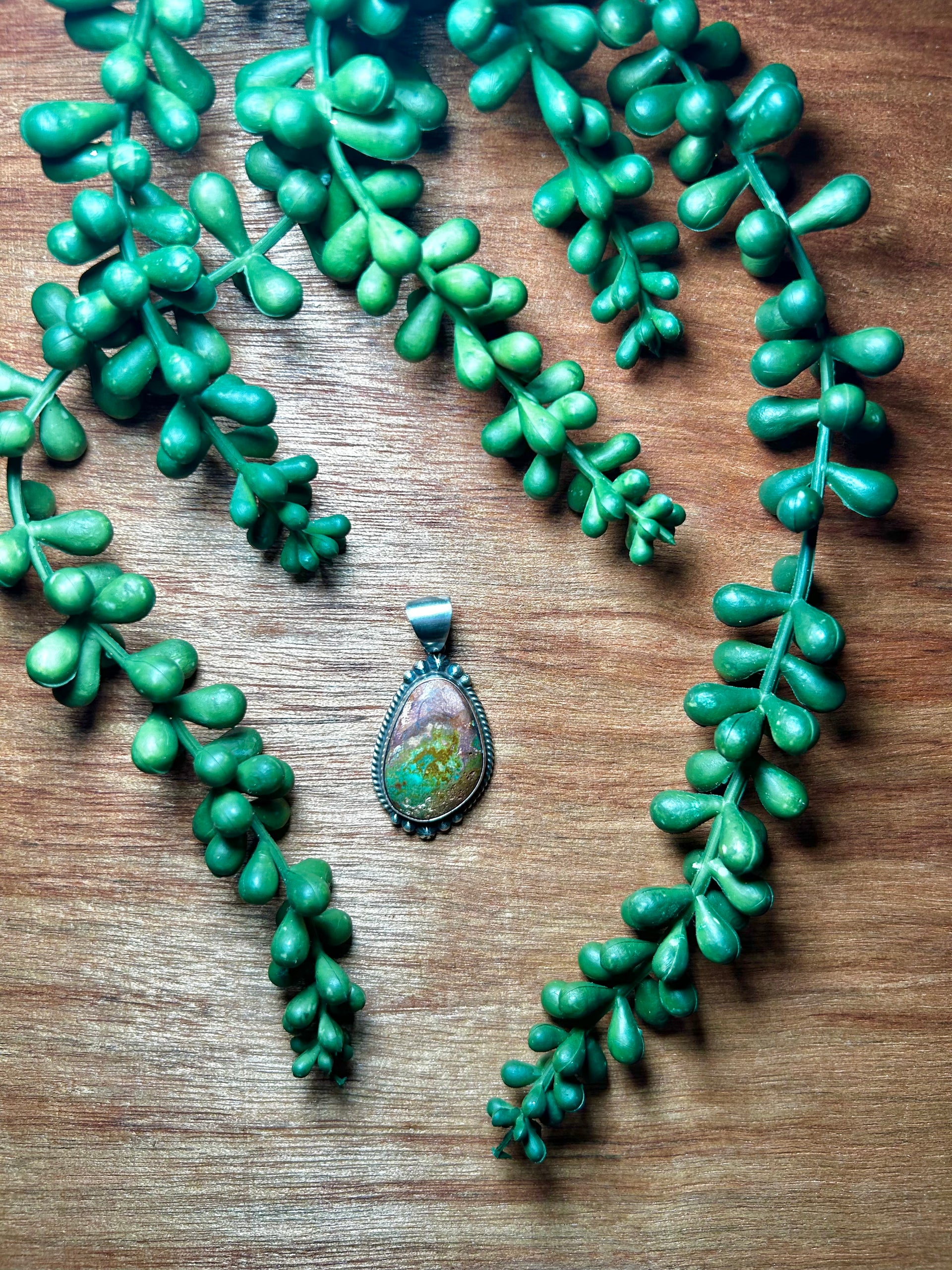 Navajo Made Royston Turquoise & Sterling Silver Pendant