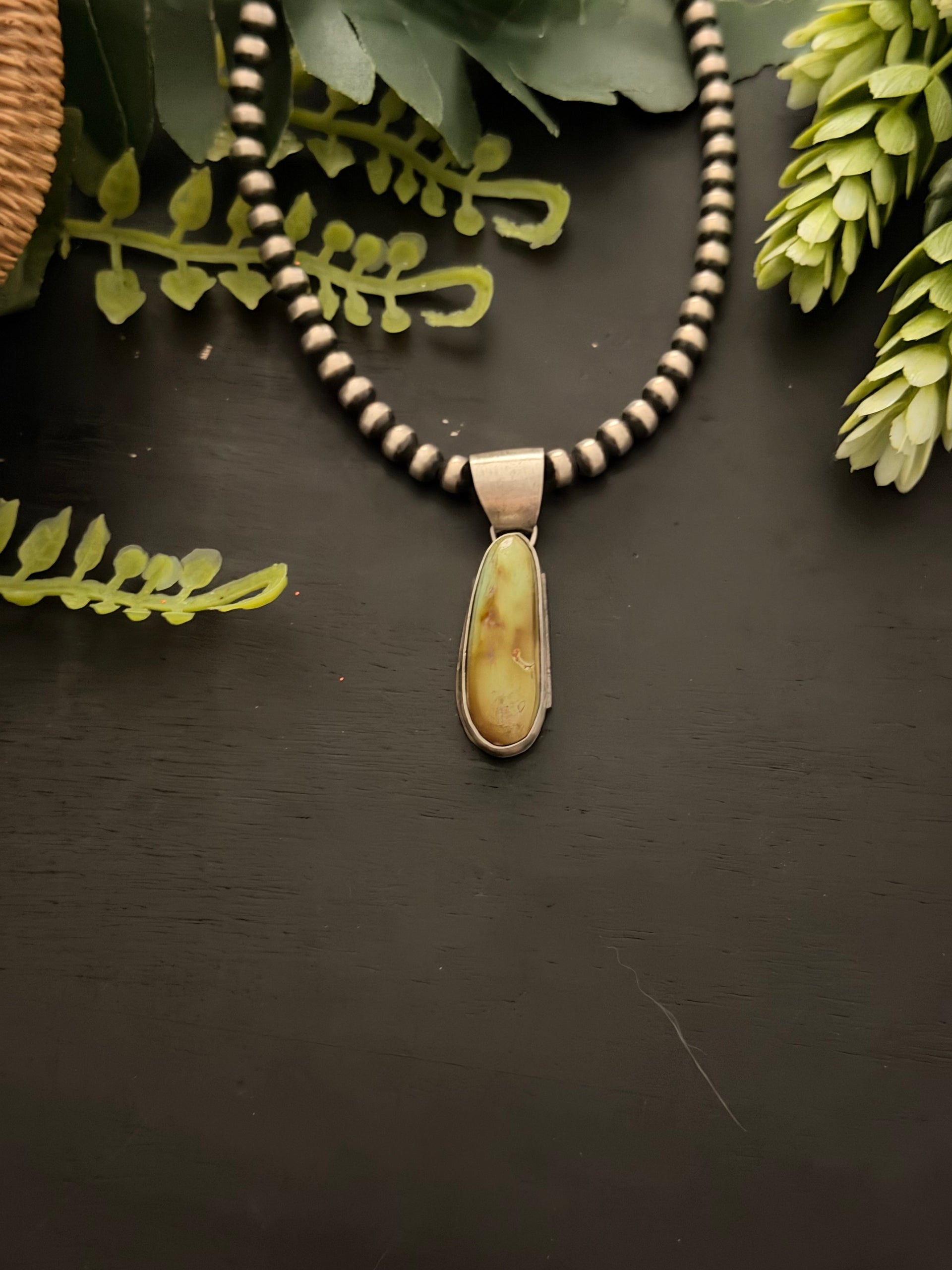 Navajo Made Royston Turquoise & Sterling Silver Pendant