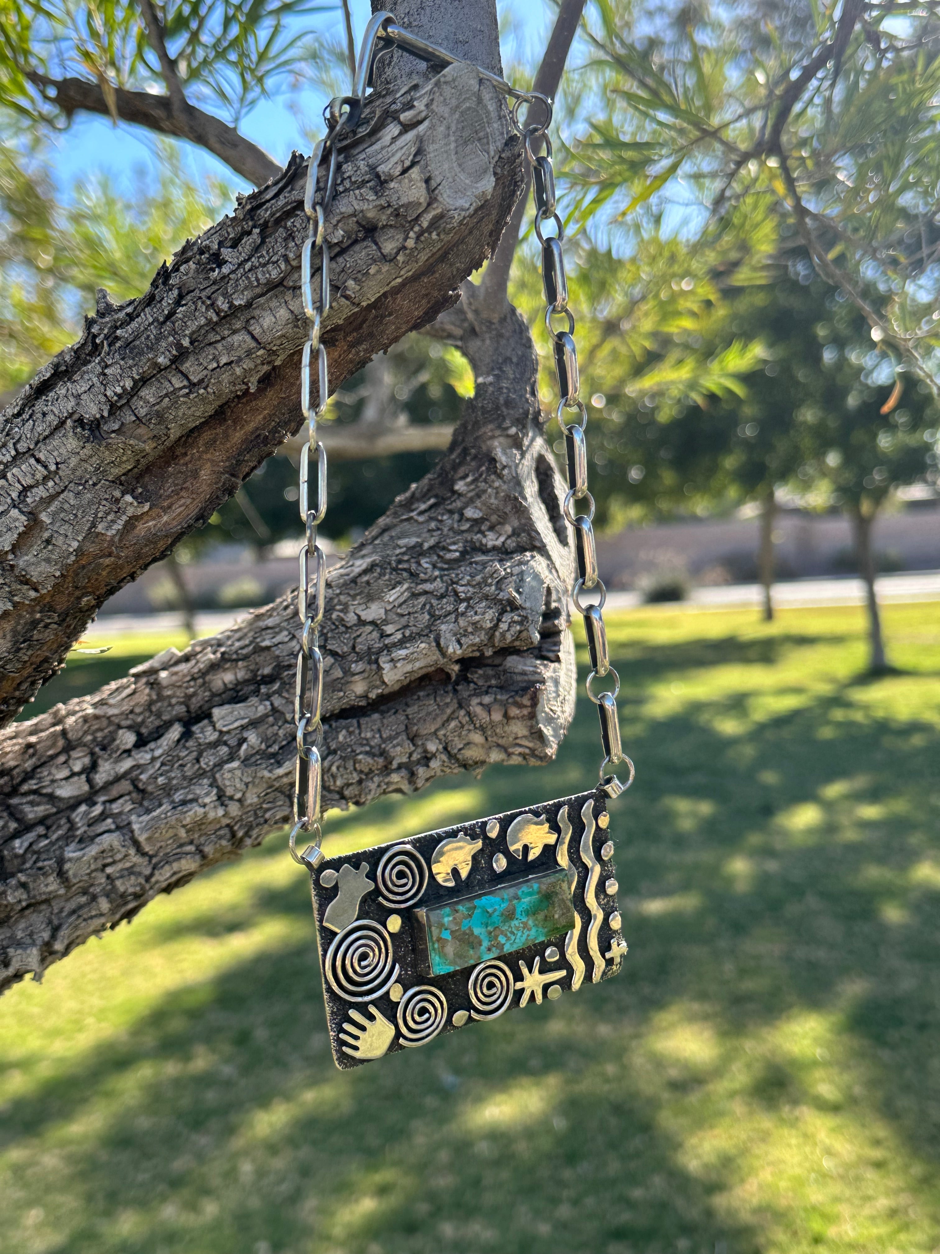 Alex Sanchez Royston Turquoise & Sterling Silver Necklace