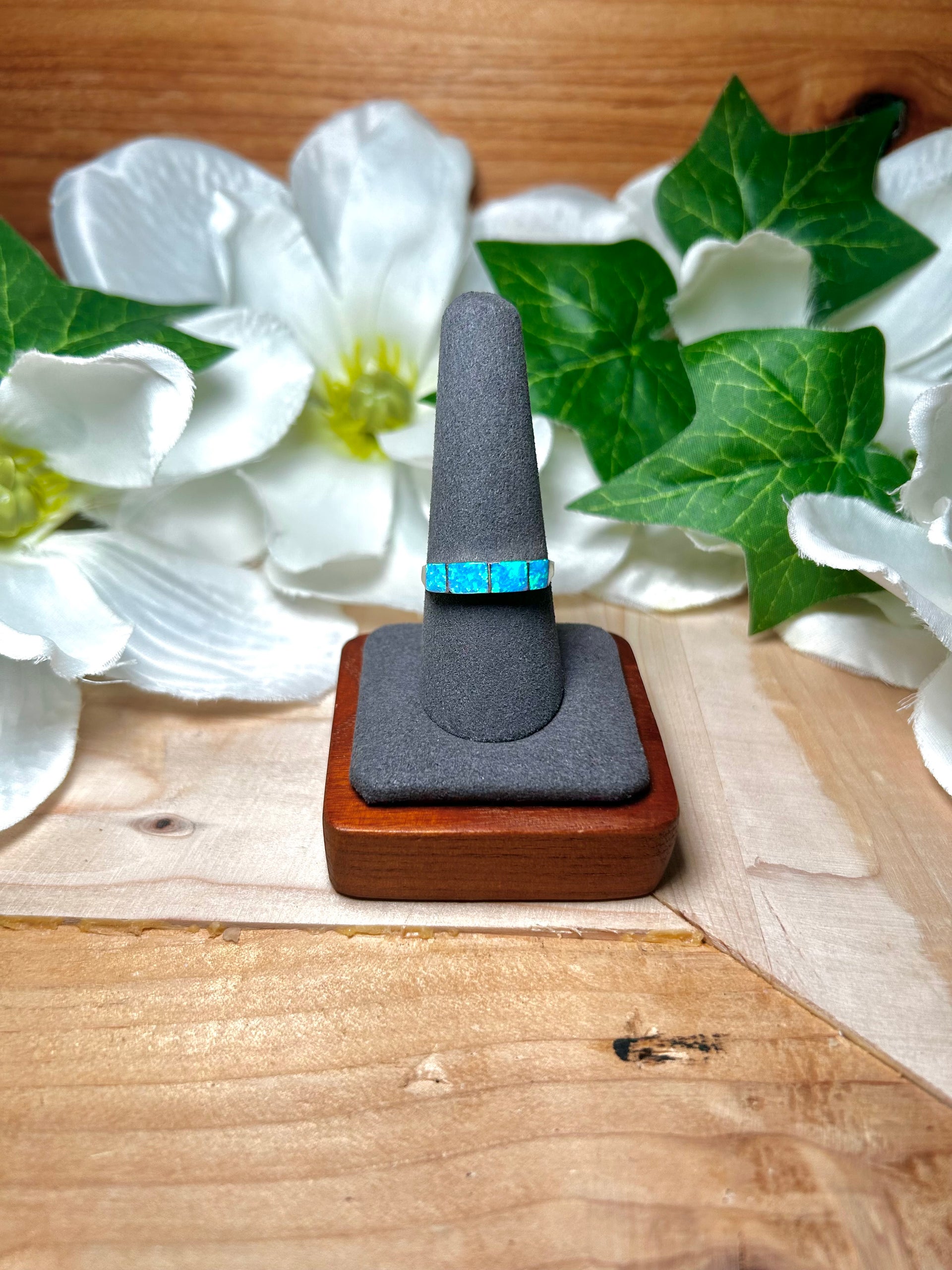 Navajo Made Opal & Sterling Silver Ring