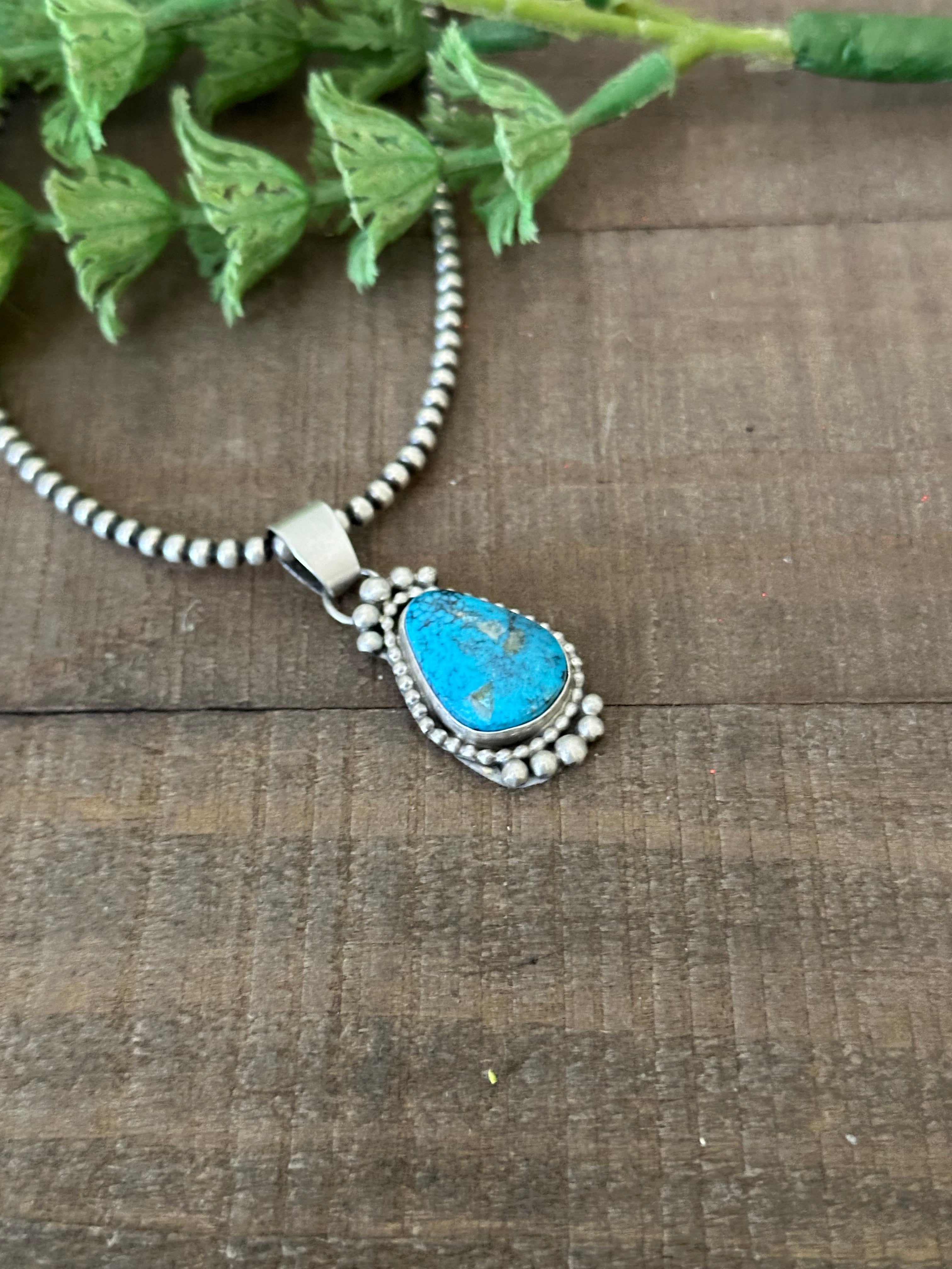 Alice Thompson Kingman Turquoise & Sterling Silver Pendant