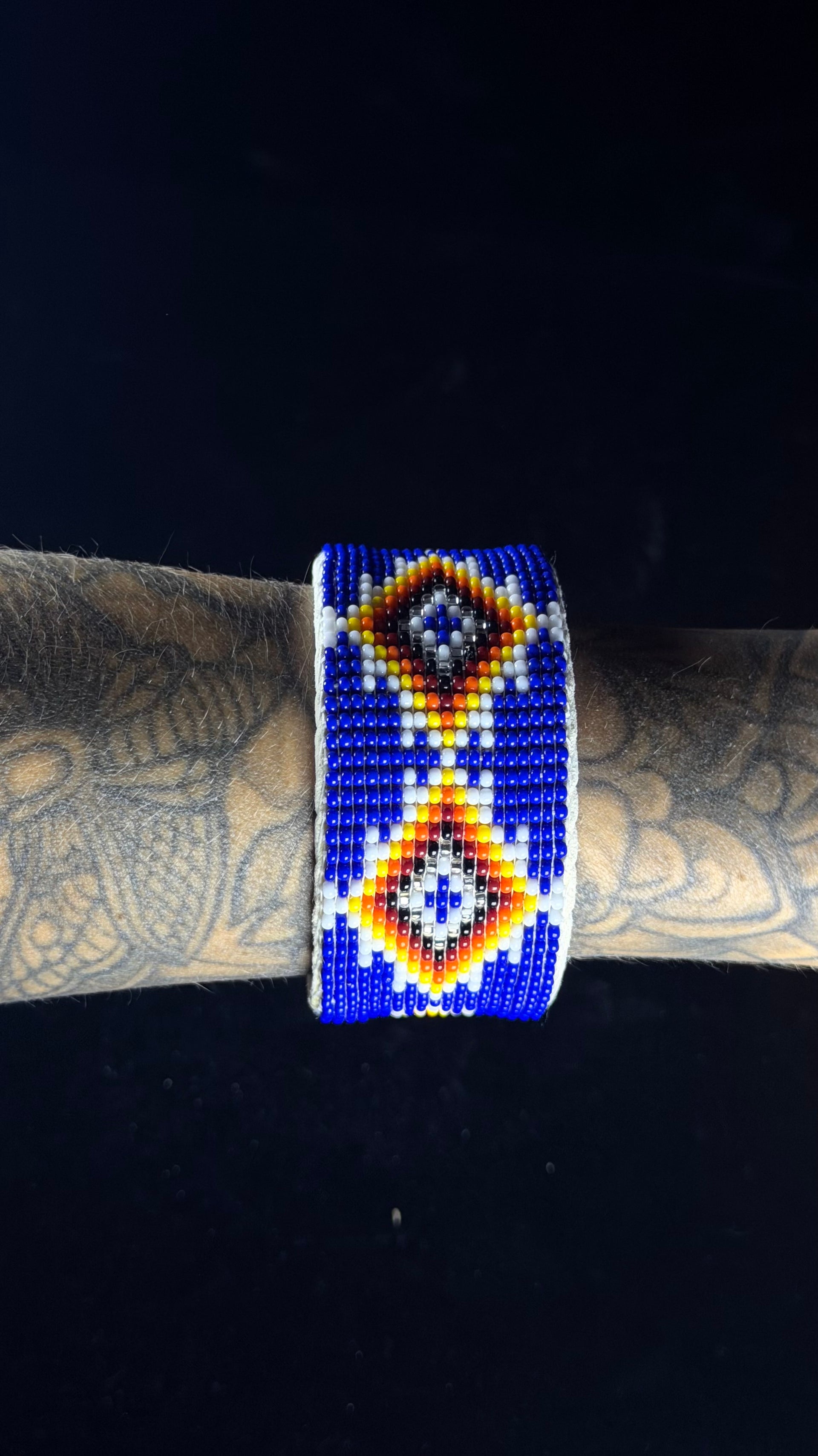 Navajo Made Beaded Cuff Bracelet