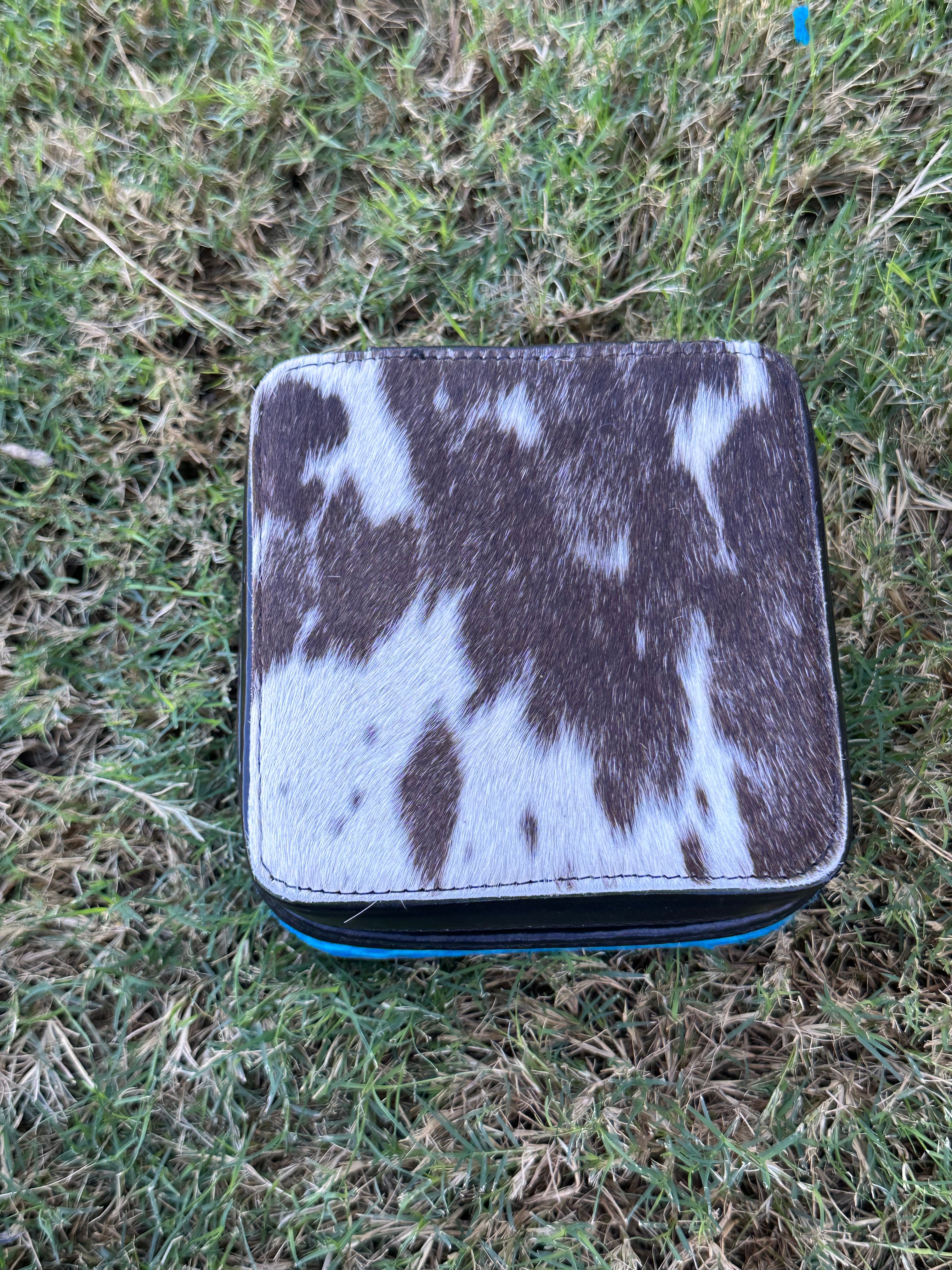 Genuine Leather Cowhide Jewelry Box