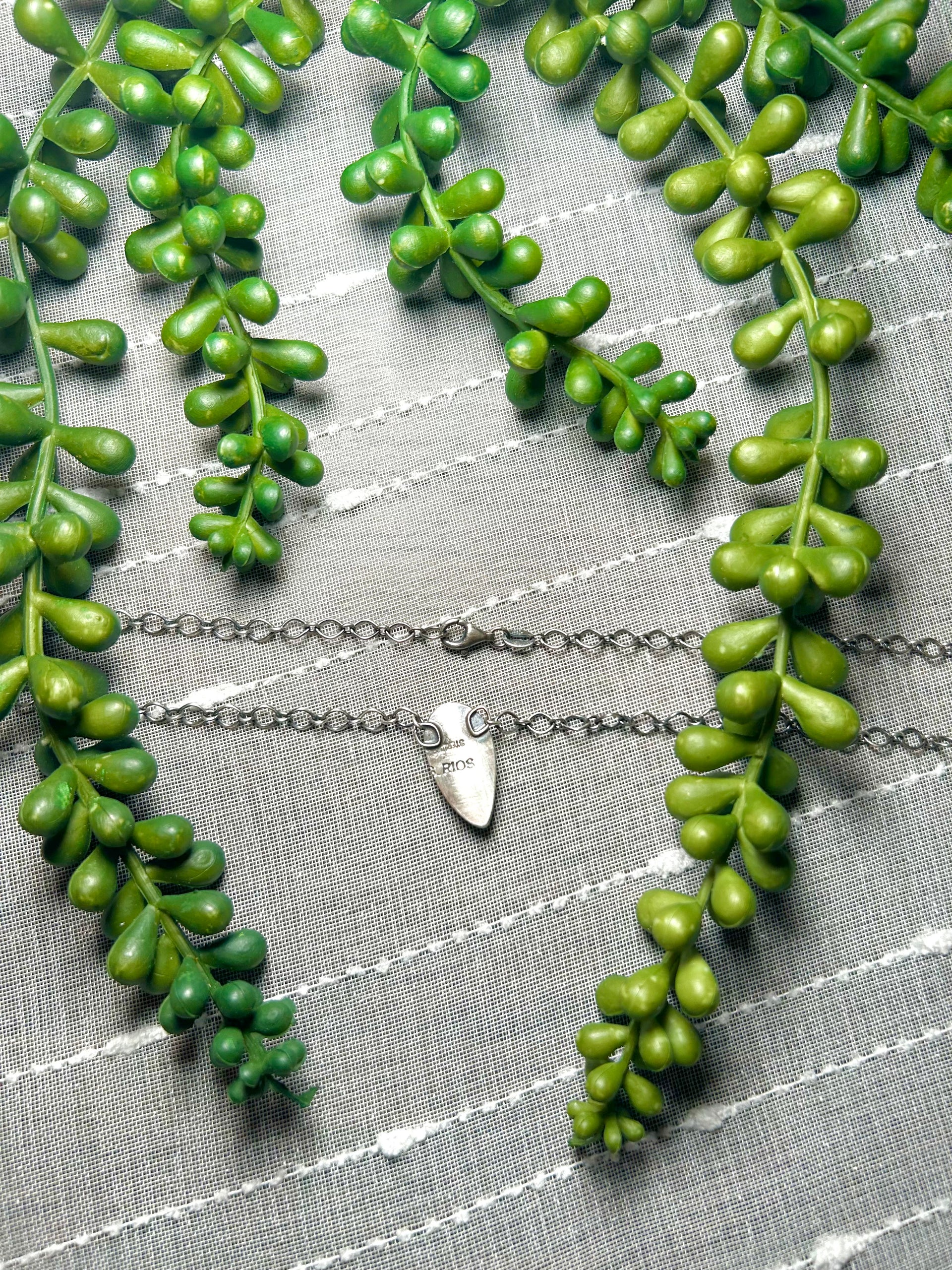 Navajo Made Lapis & Sterling Silver Necklace