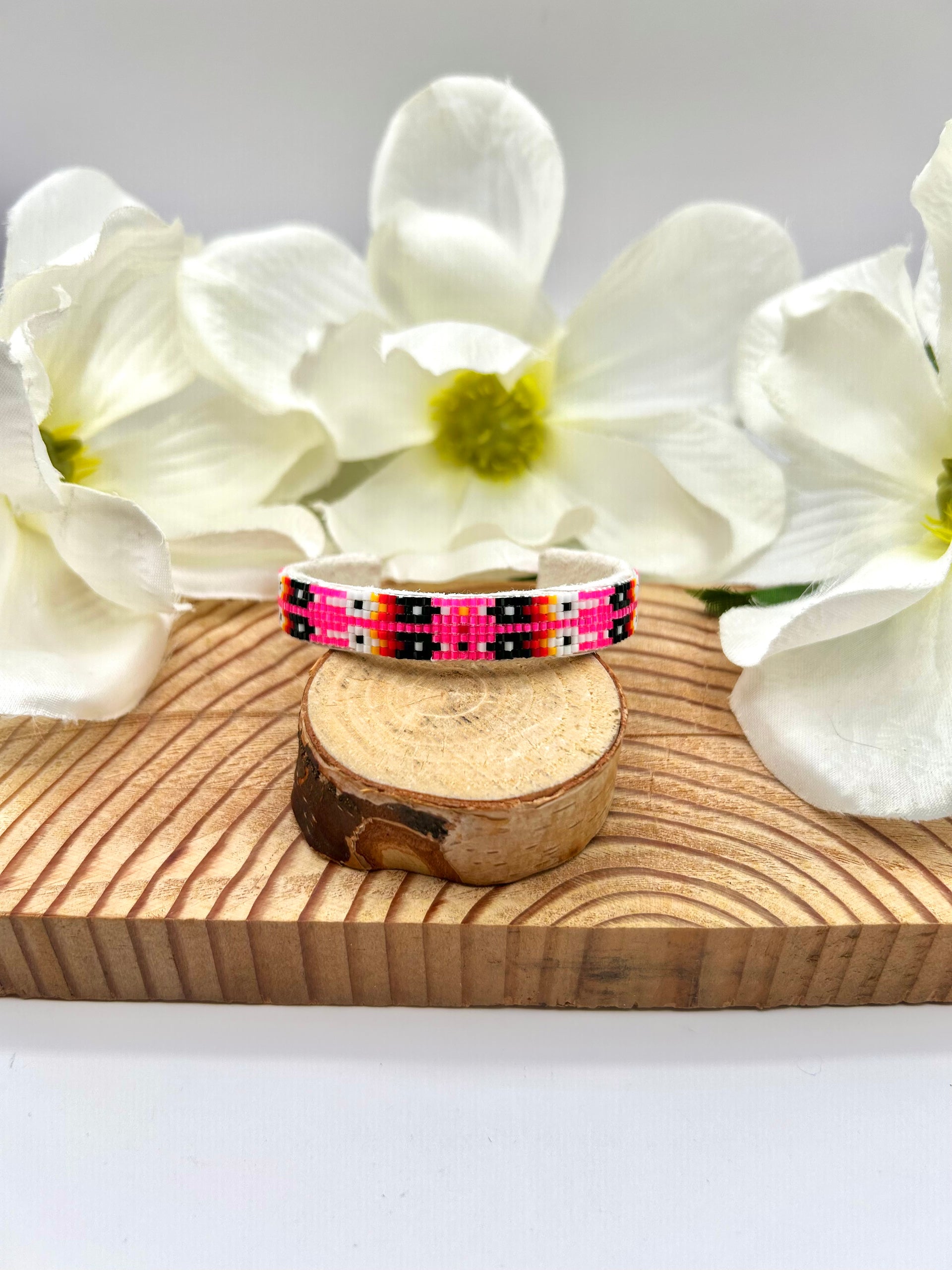 Navajo Made Beaded Cuff Bracelet