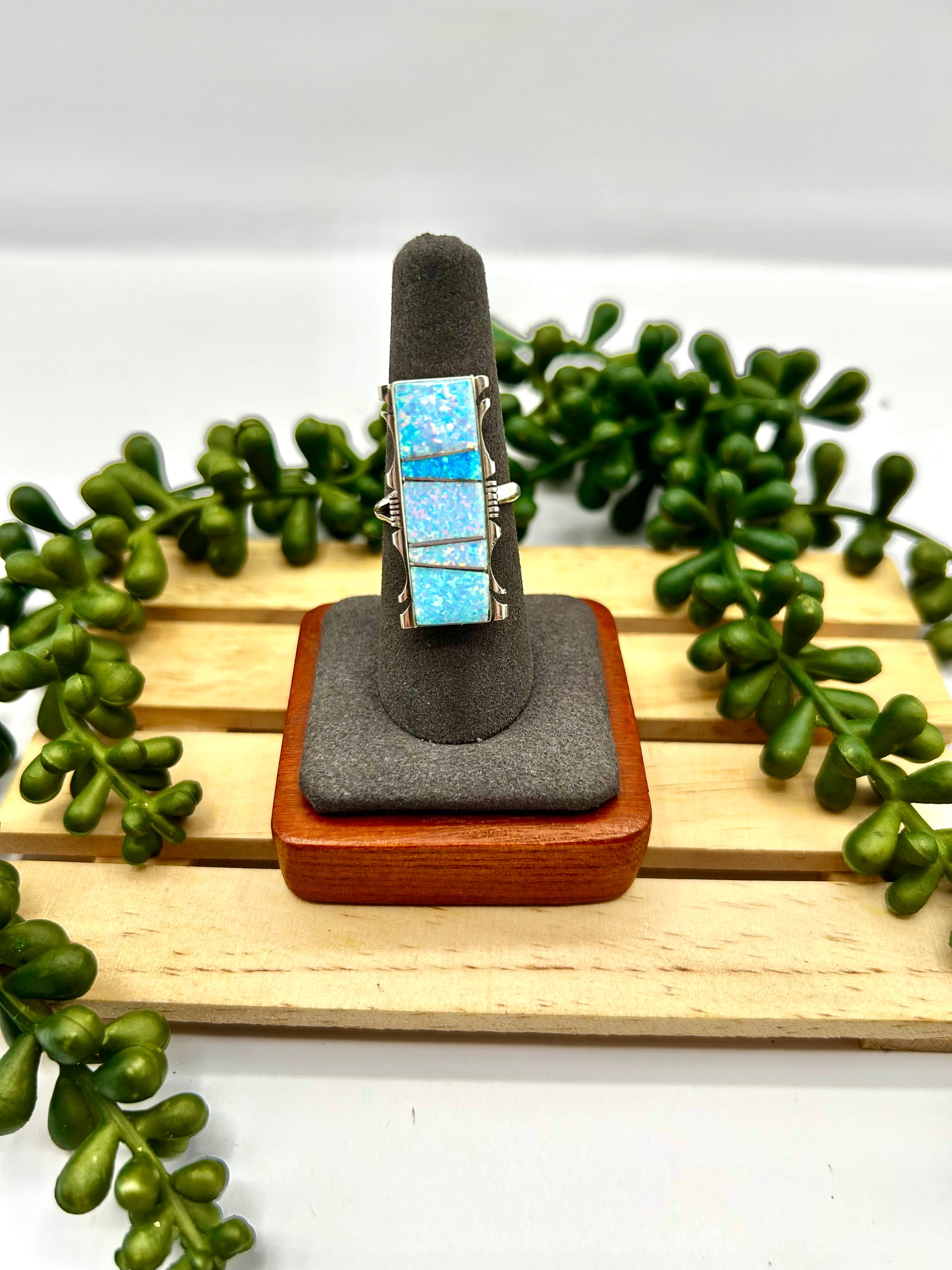 Steve Francisco Opal & Sterling Silver Adjustable Ring