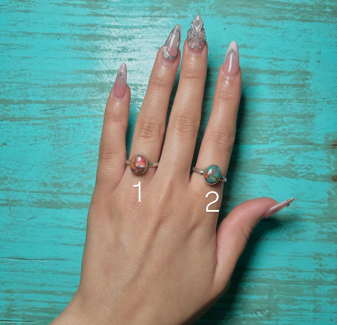 Navajo Made Mohave Turquoise & Sterling Silver Ring