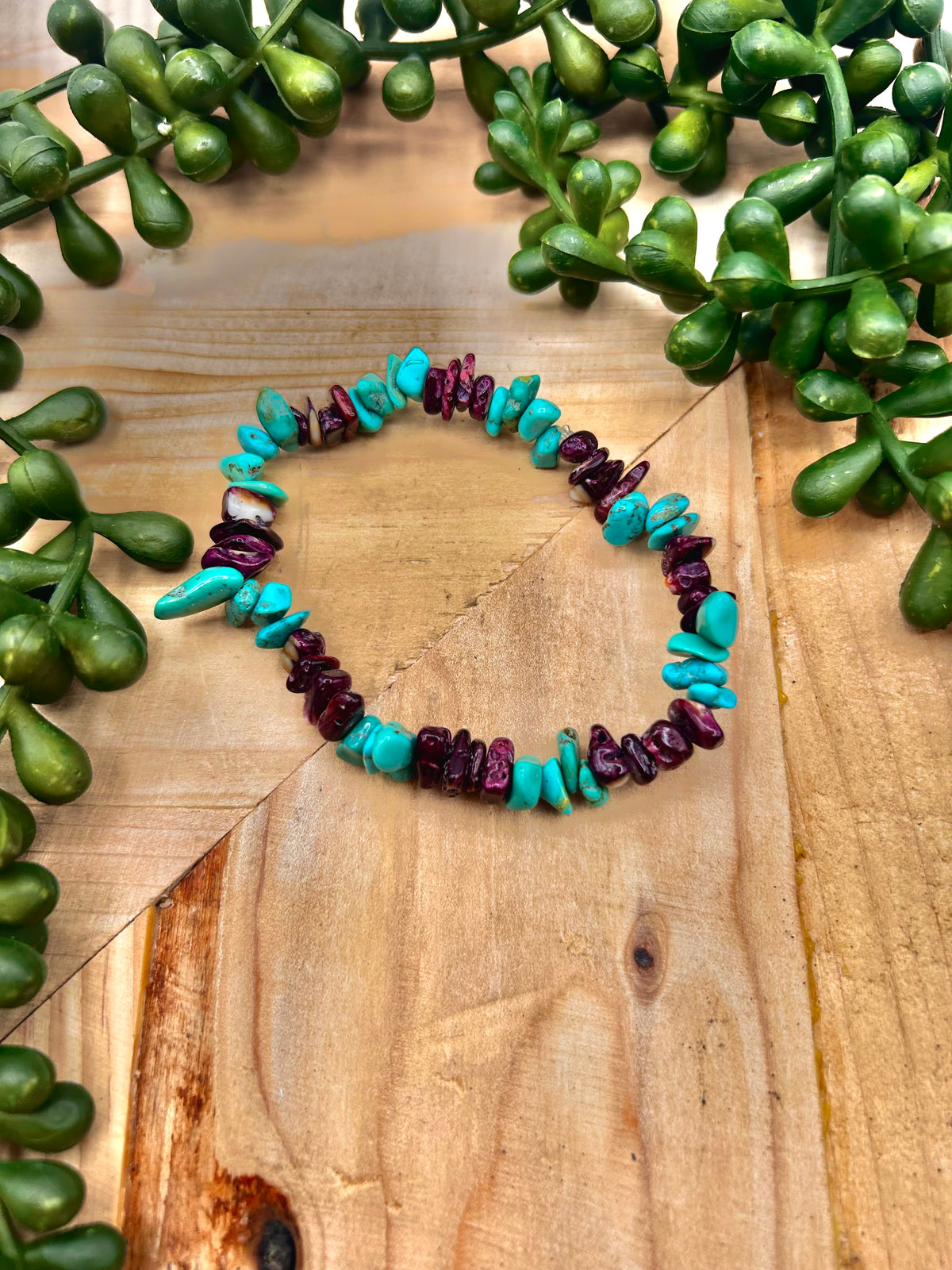 Navajo Made Strung Multi Stone Bracelet