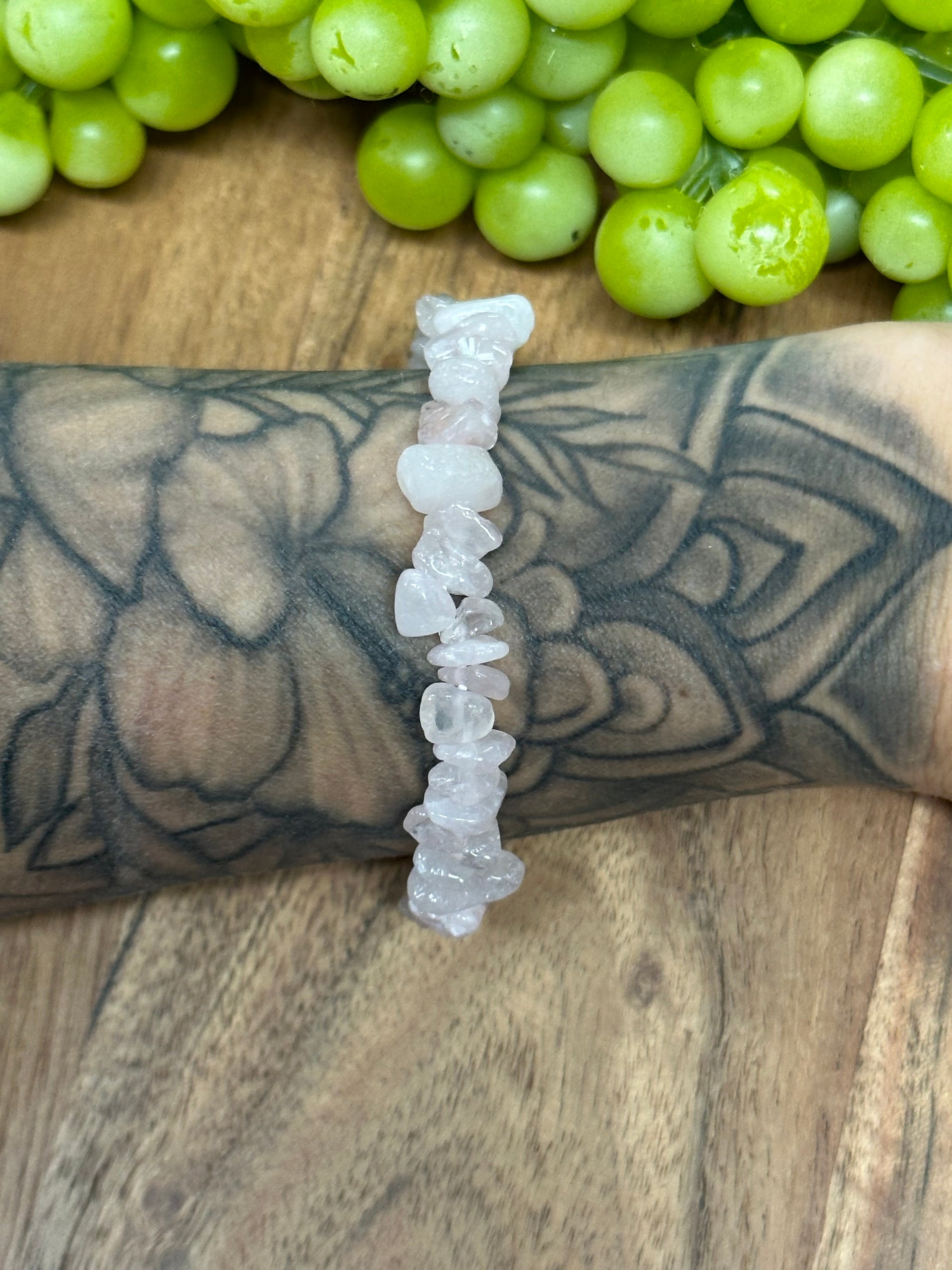 Southwest Strung Rose Quartz & Blue Gold Stone Bracelet