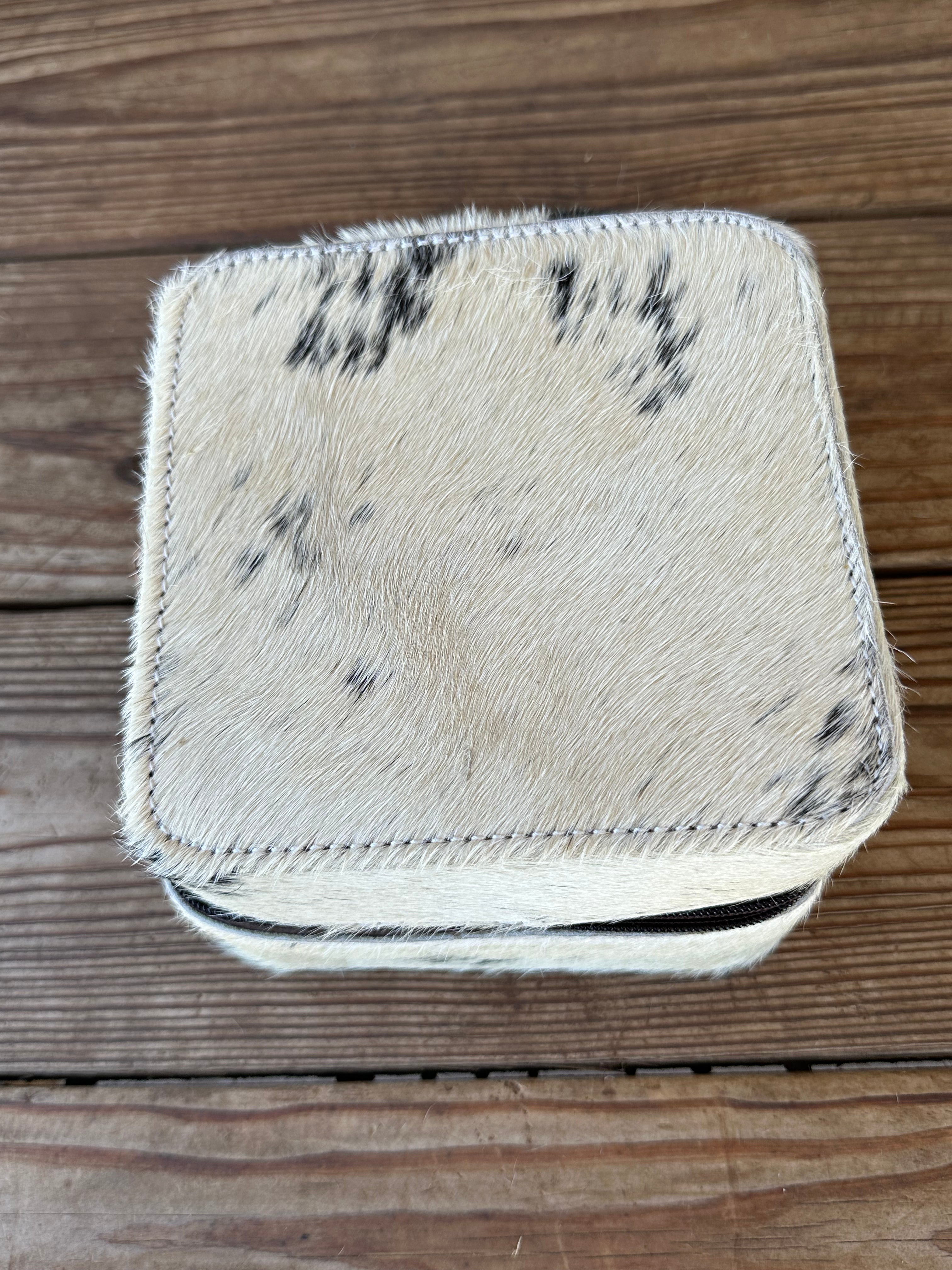 Genuine Leather Cowhide Jewelry Box