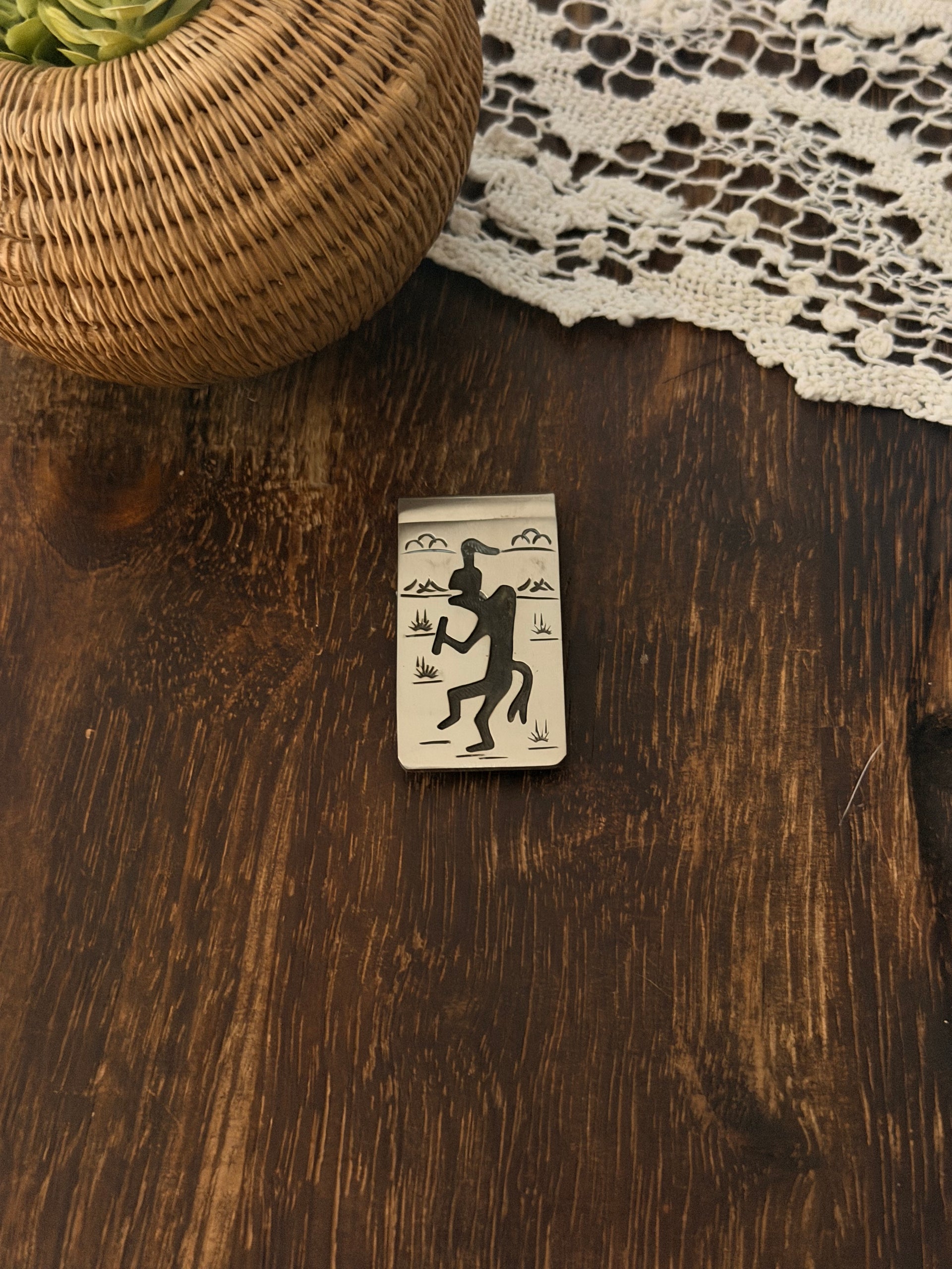 Navajo Made Sterling Silver Money Clip