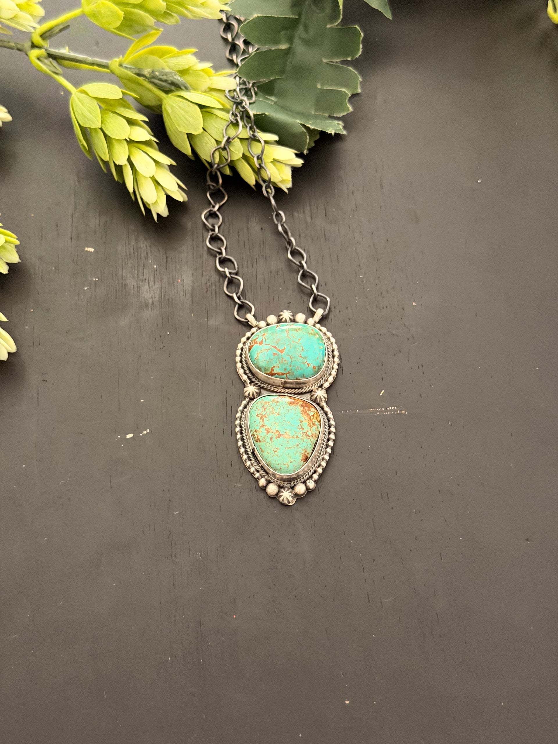Scott Skeets Kingman Turquoise & Sterling Silver Necklace
