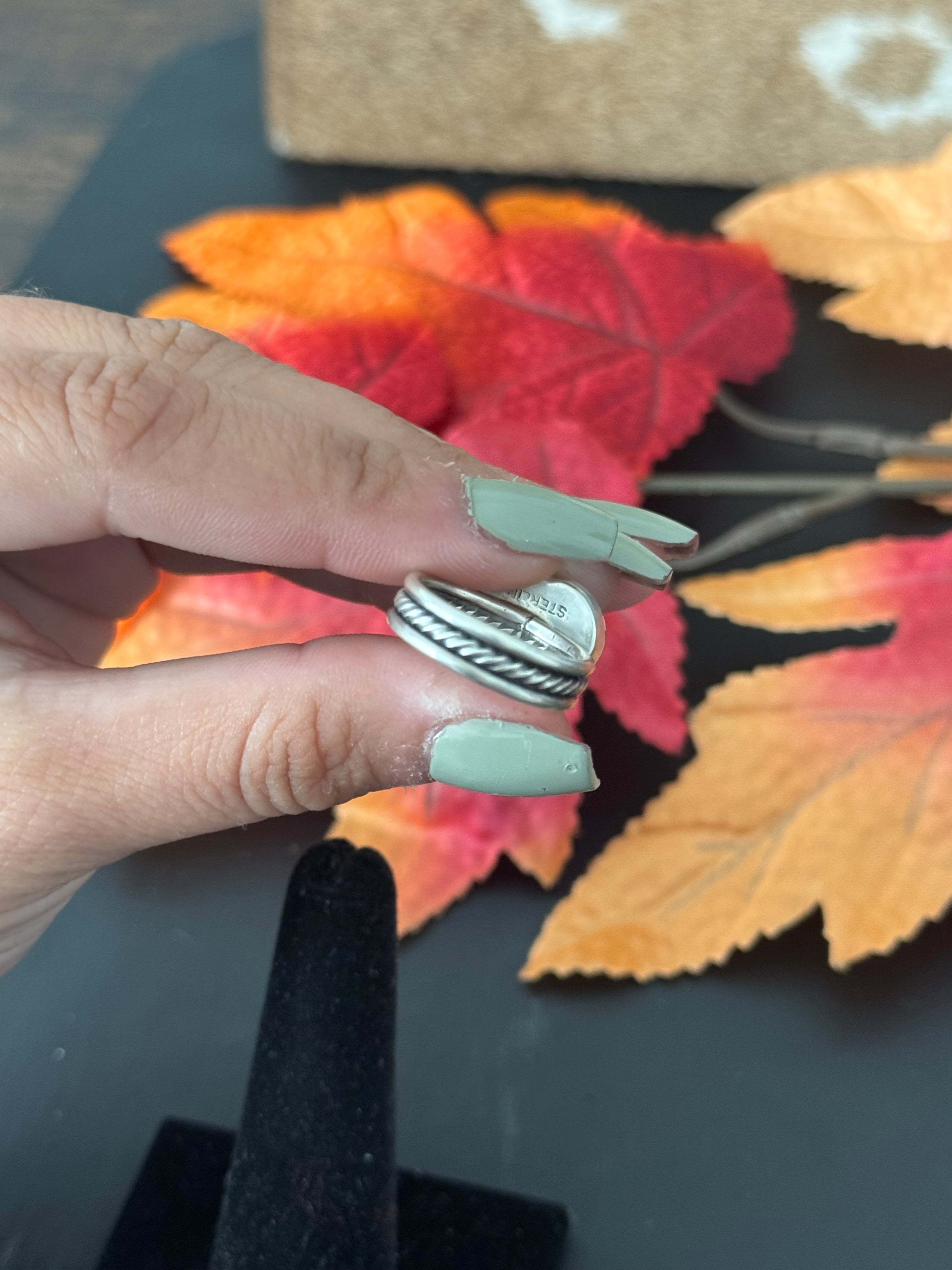 Navajo Made Sterling Silver Heart Ring