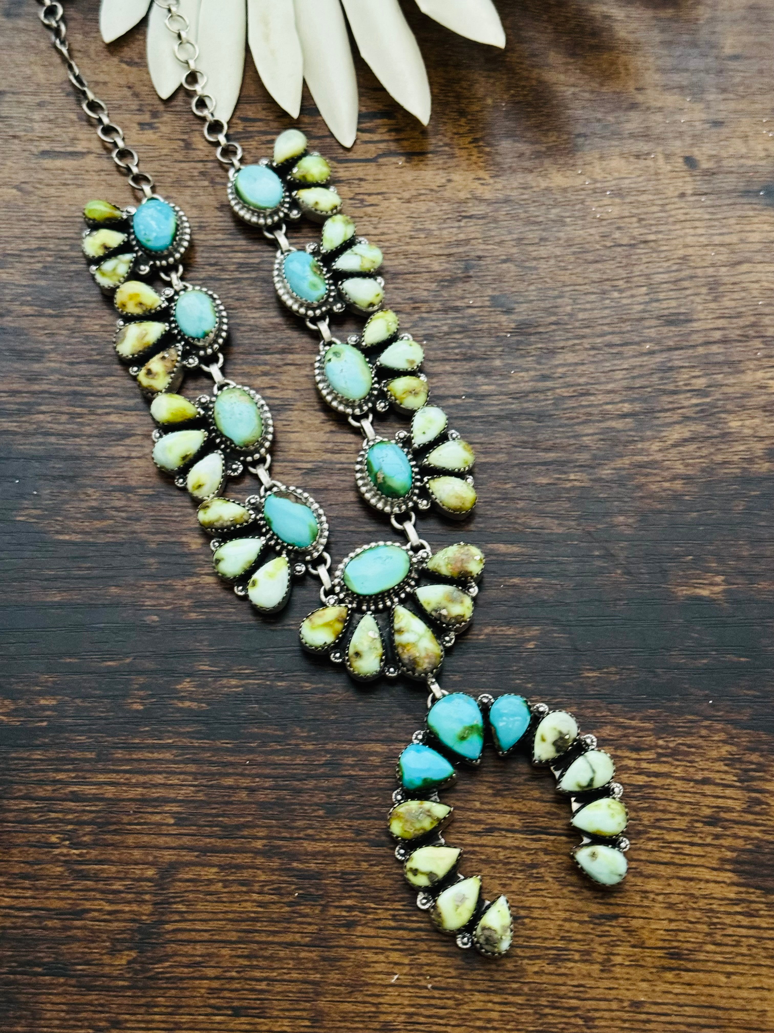 Southwest Made Multi Stone & Sterling Silver Naja Necklace