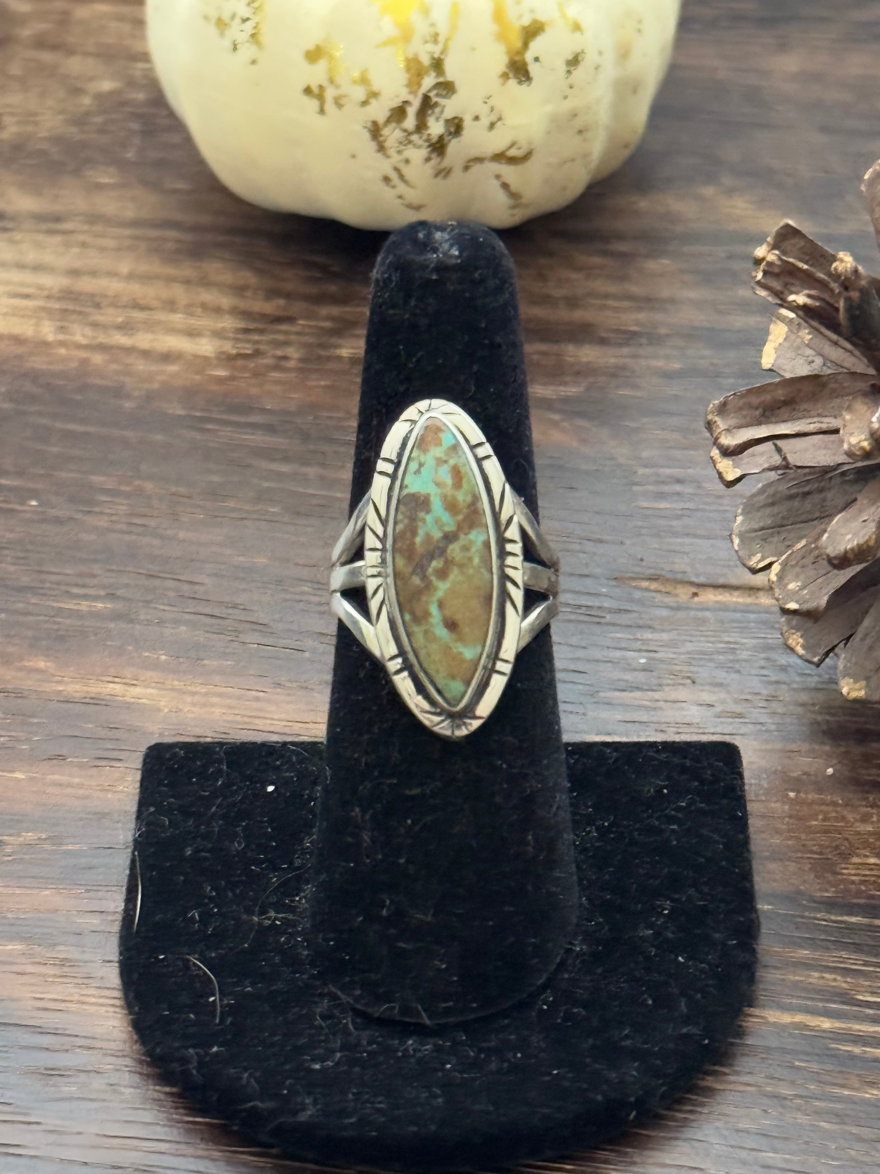 Navajo Made Turquoise & Sterling Silver Ring