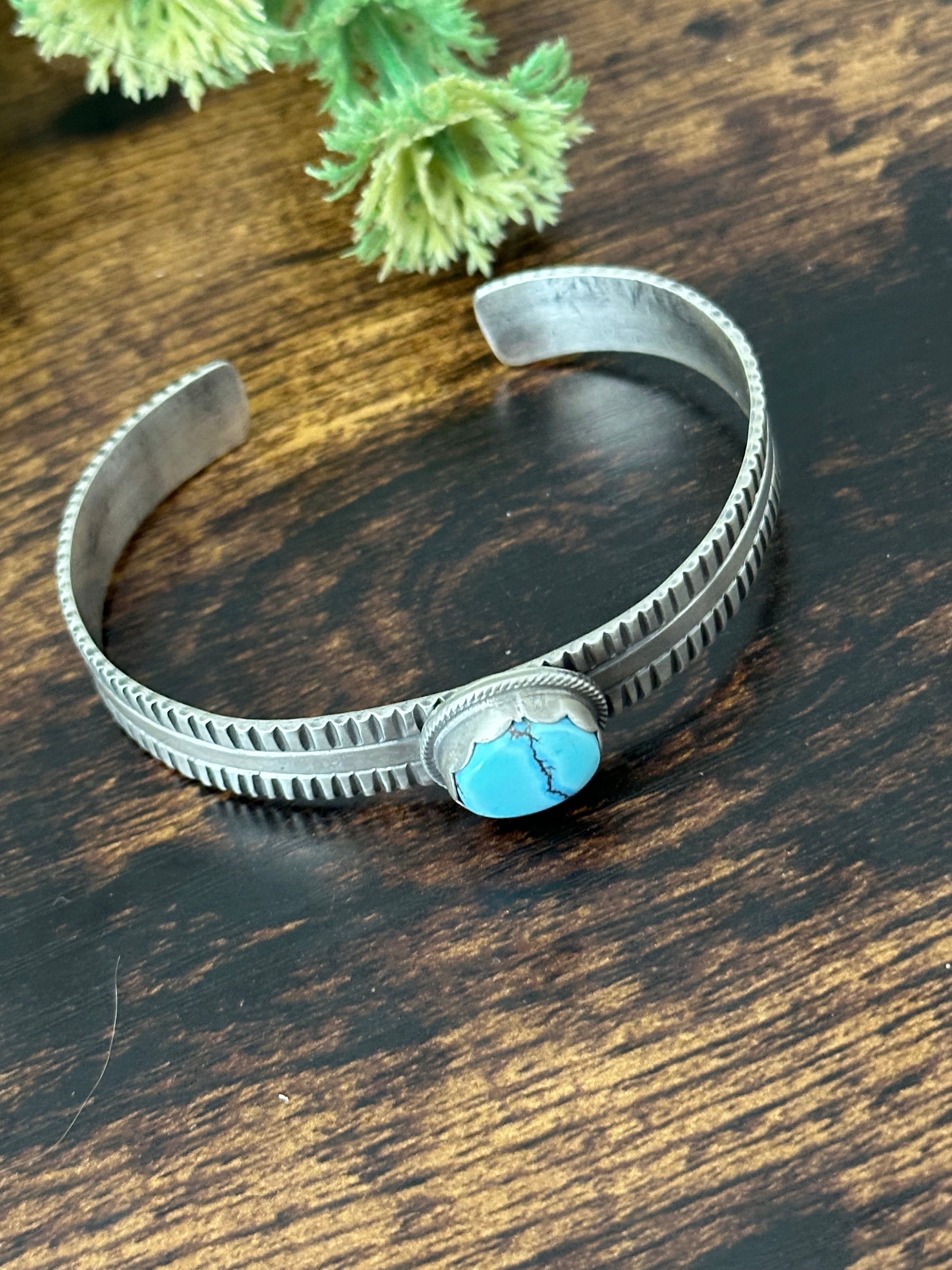 Tillie John Golden Hill’s Turquoise & Sterling Silver Cuff Bracelets