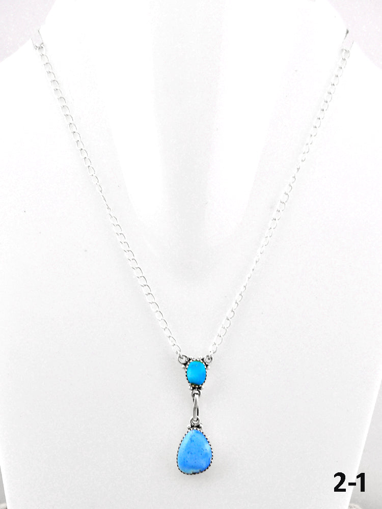Southwest Made Golden Hill’s Turquoise & Sterling Silver Necklace