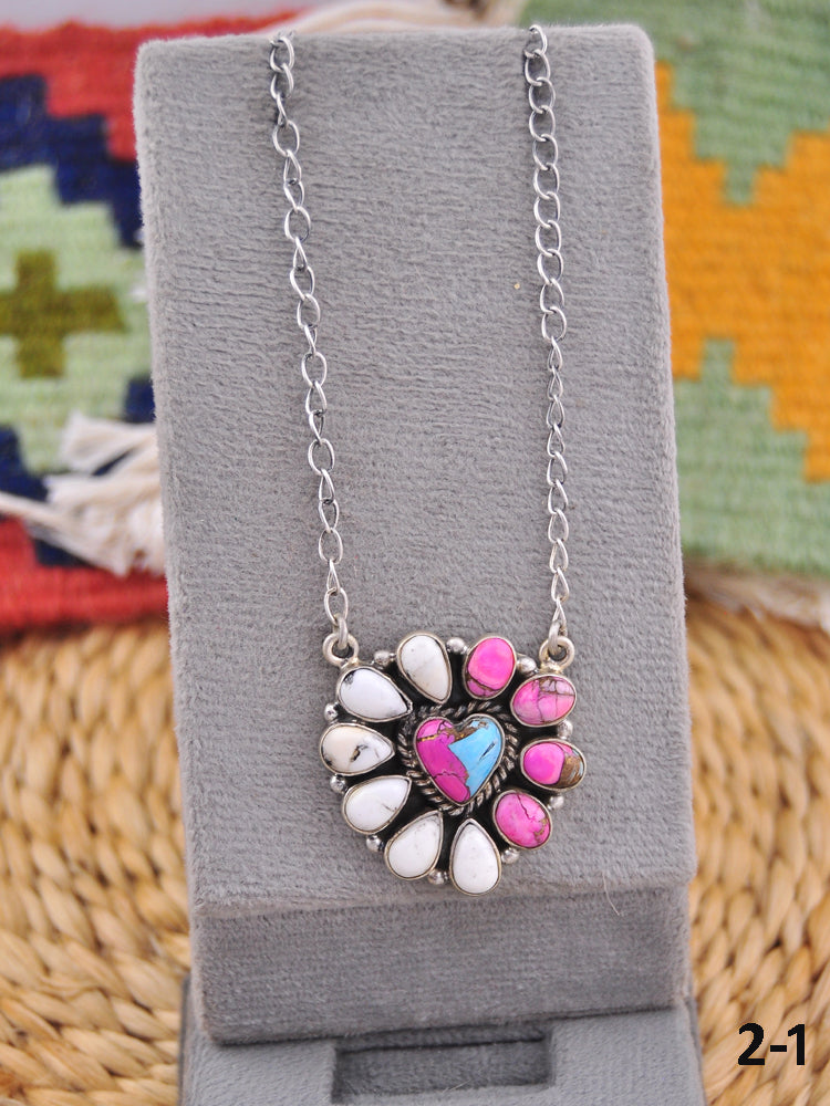 Southwest Made Multi Stone & Sterling Silver Necklace